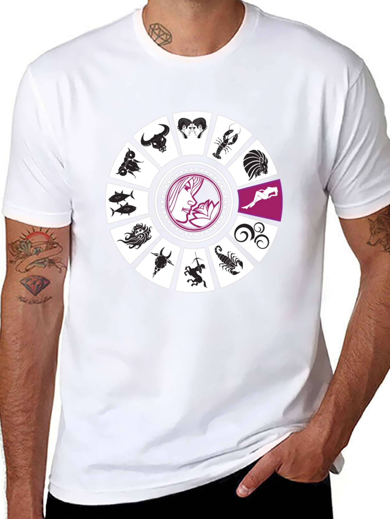 Zodiac Sign Black T-Shirt