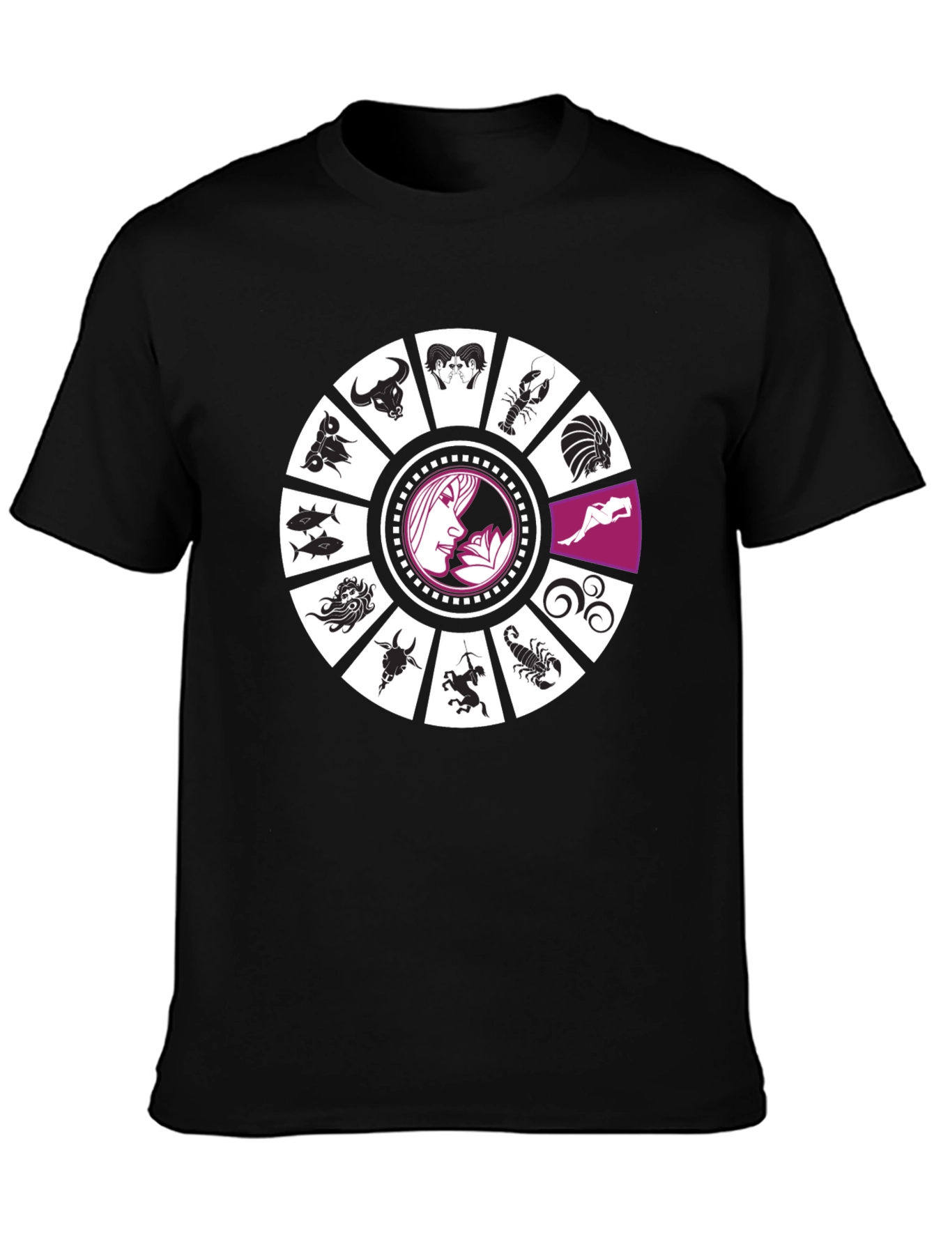 Zodiac Sign Black T-Shirt