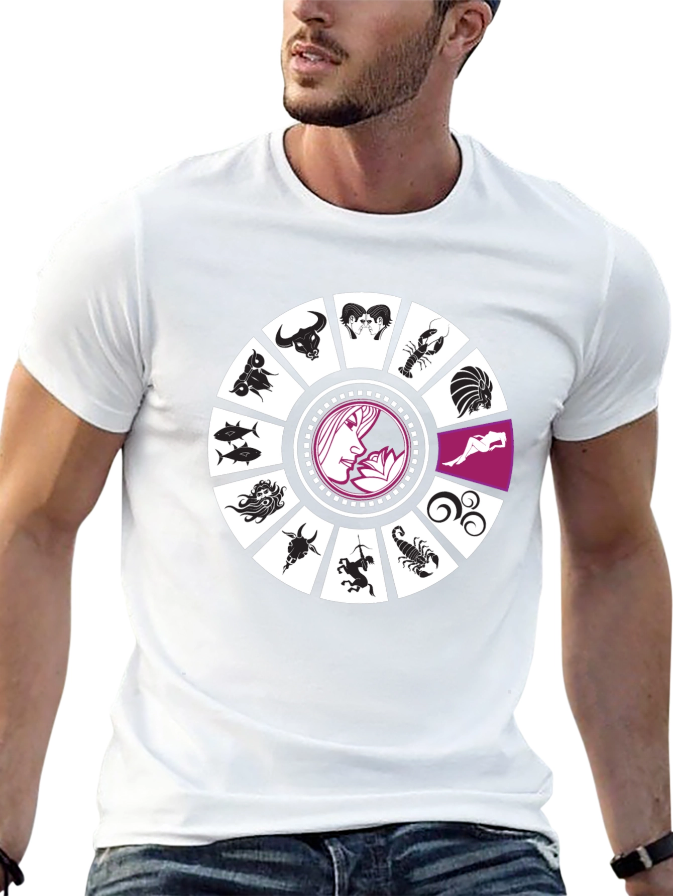 Zodiac Sign Black T-Shirt