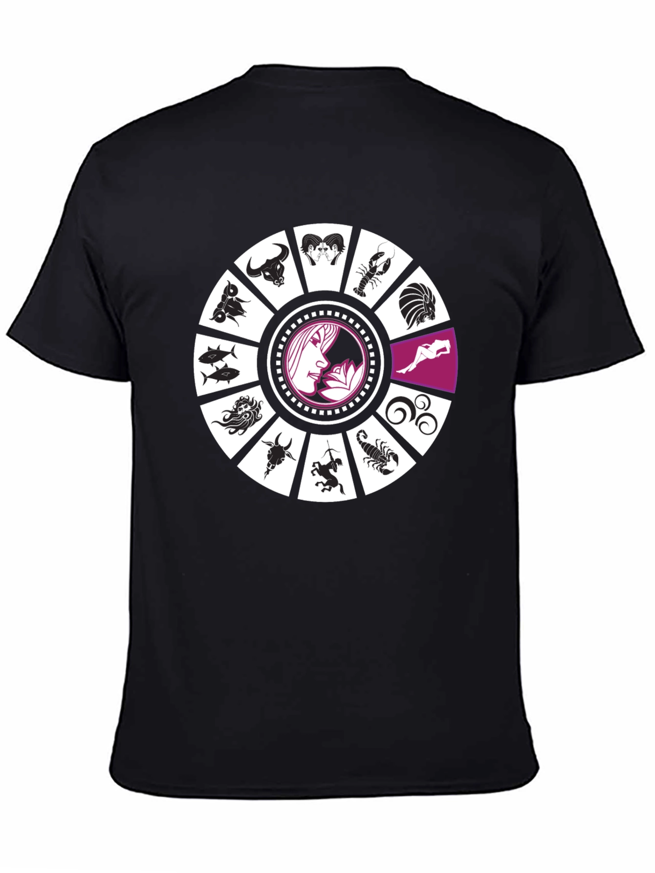 Zodiac Sign Black T-Shirt