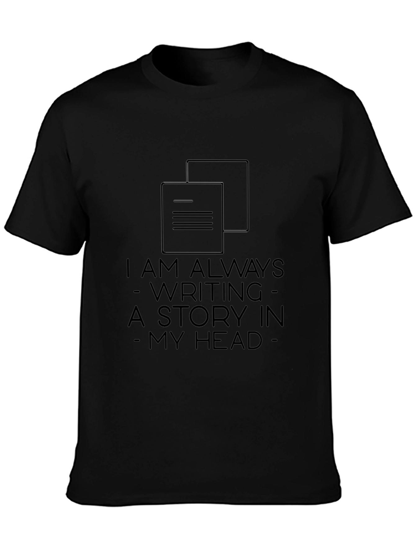 Always Writing Story Graphic Tee - Black