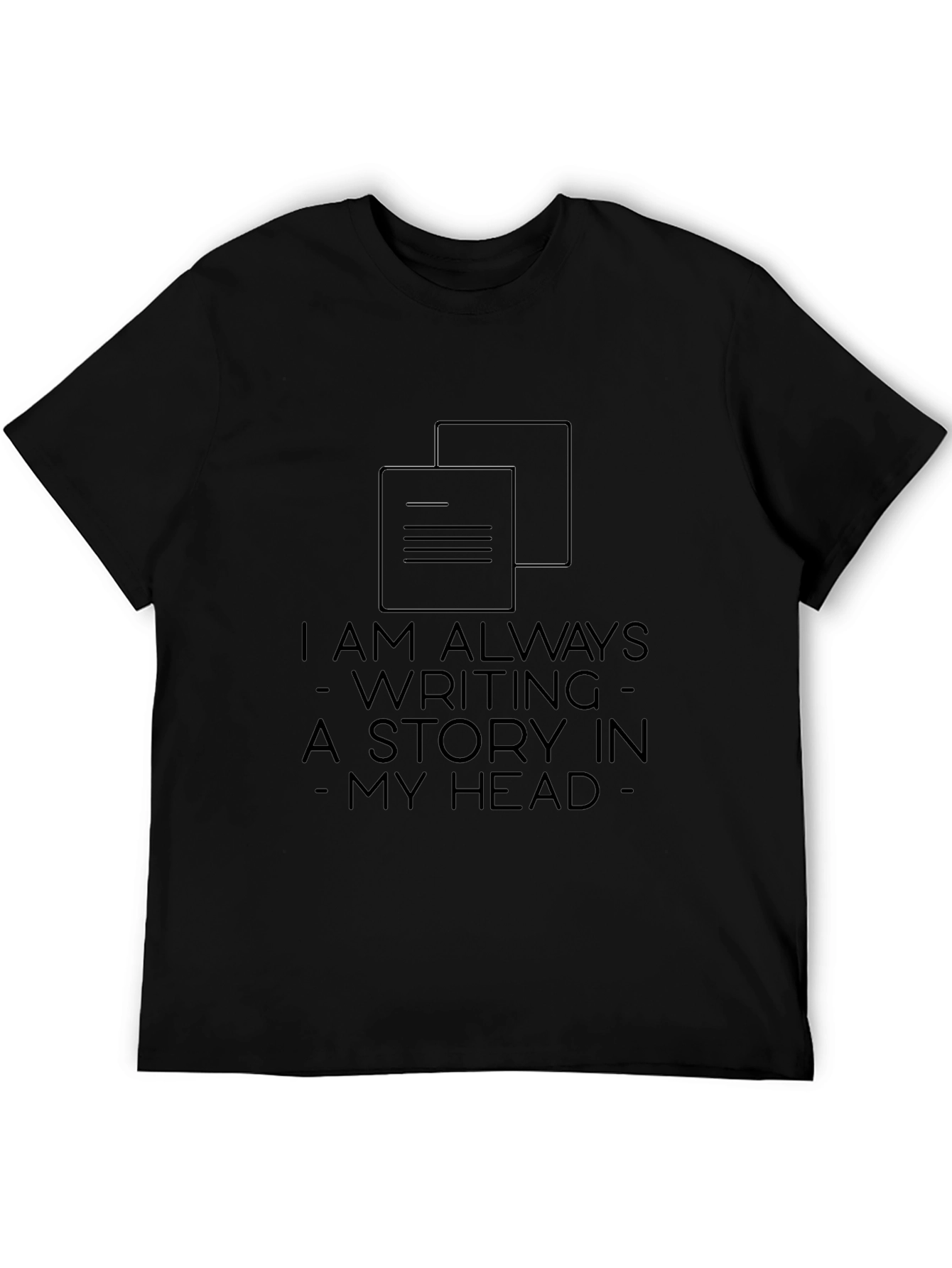 Always Writing Story Graphic Tee - Black
