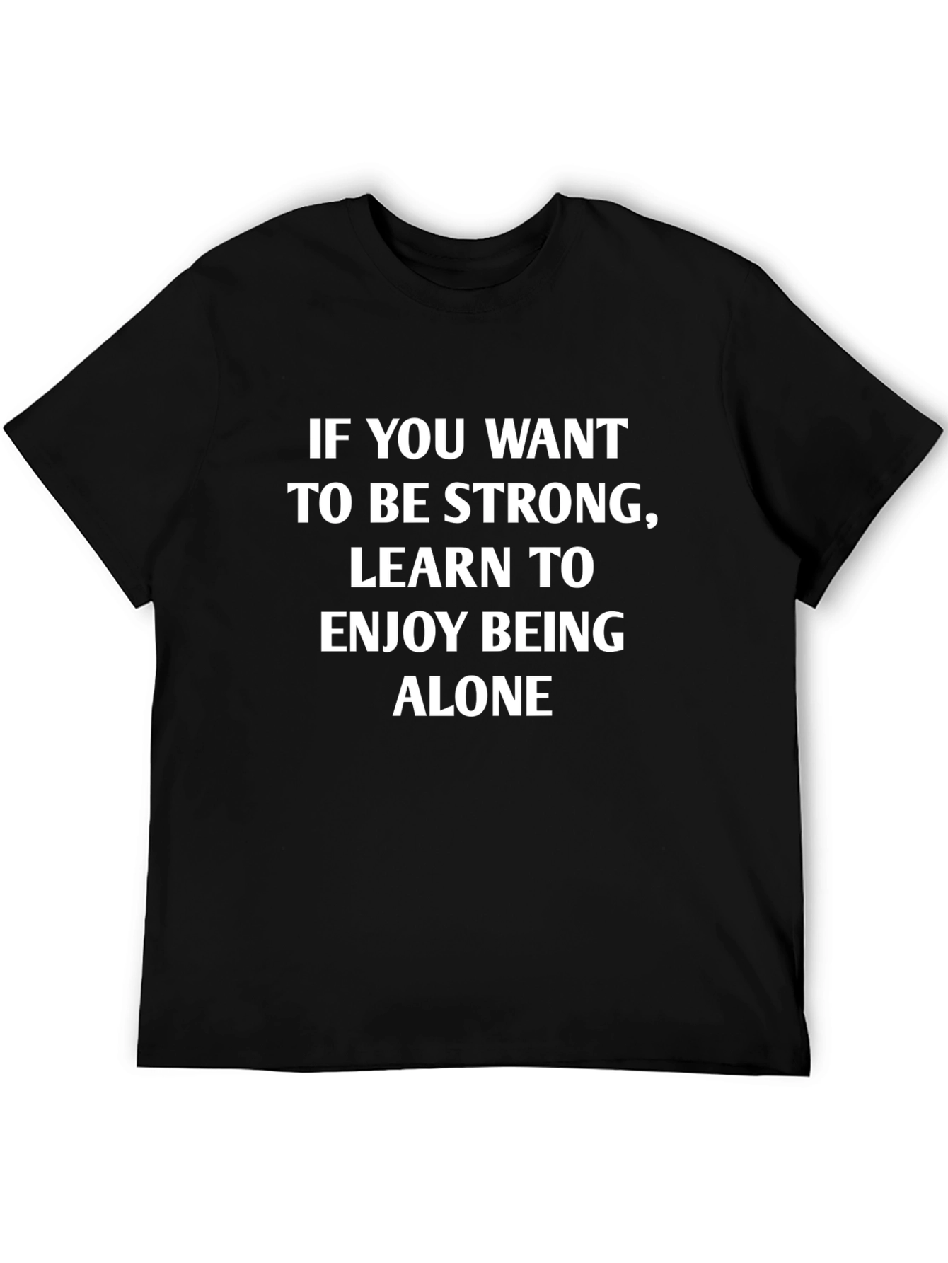 Strong Alone Black Graphic Tee