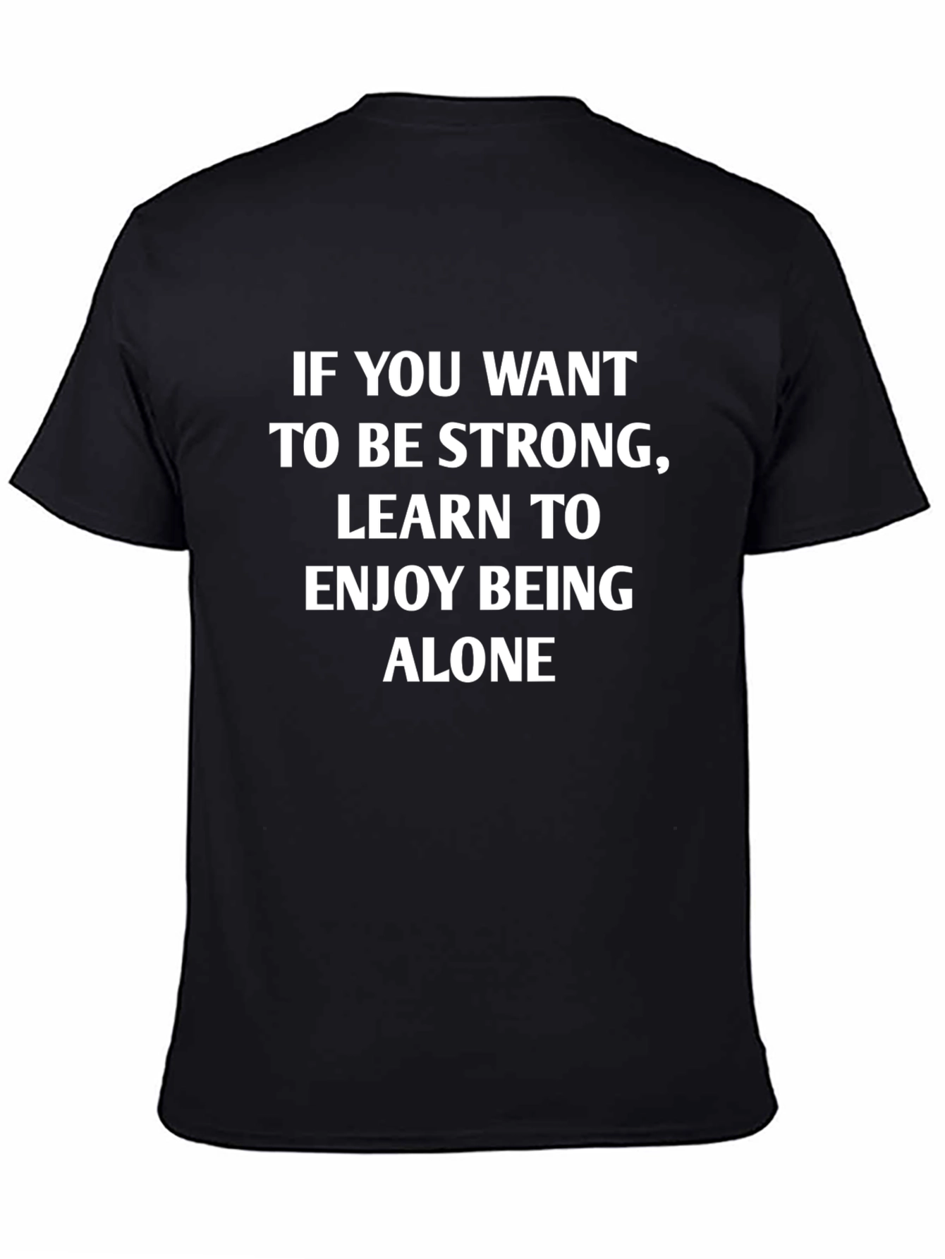 Strong Alone Black Graphic Tee