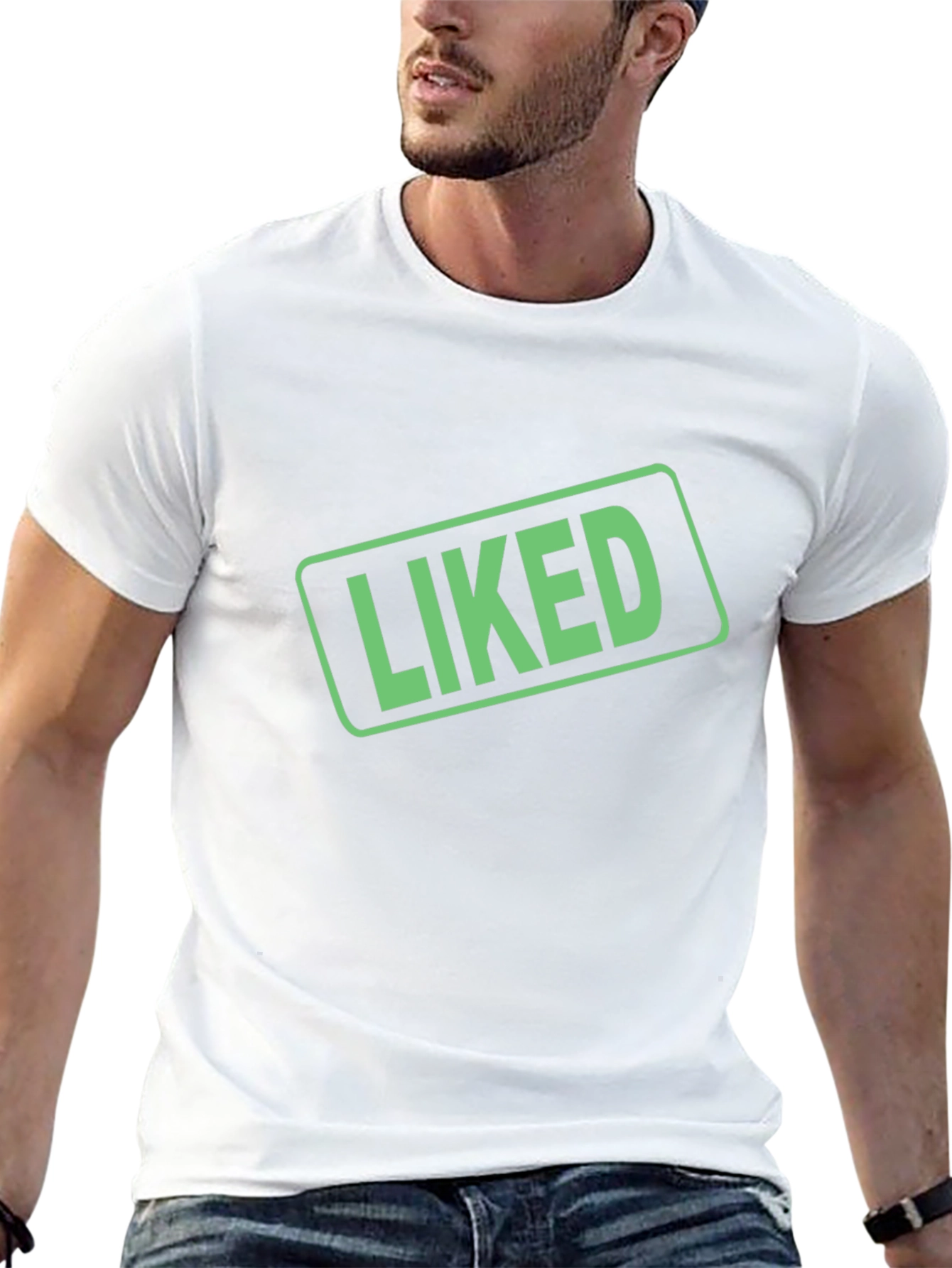 Liked Graphic Black T-Shirt - Trendy Casual Wear
