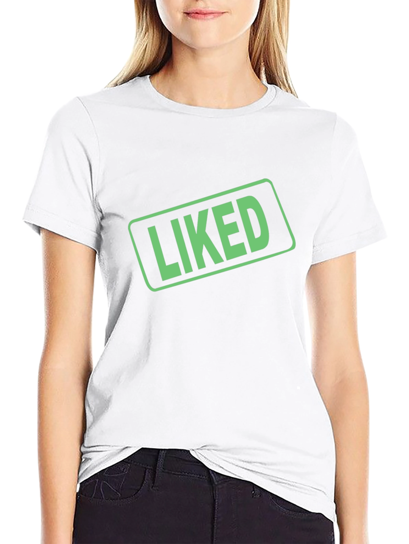 Liked Graphic Black T-Shirt - Trendy Casual Wear