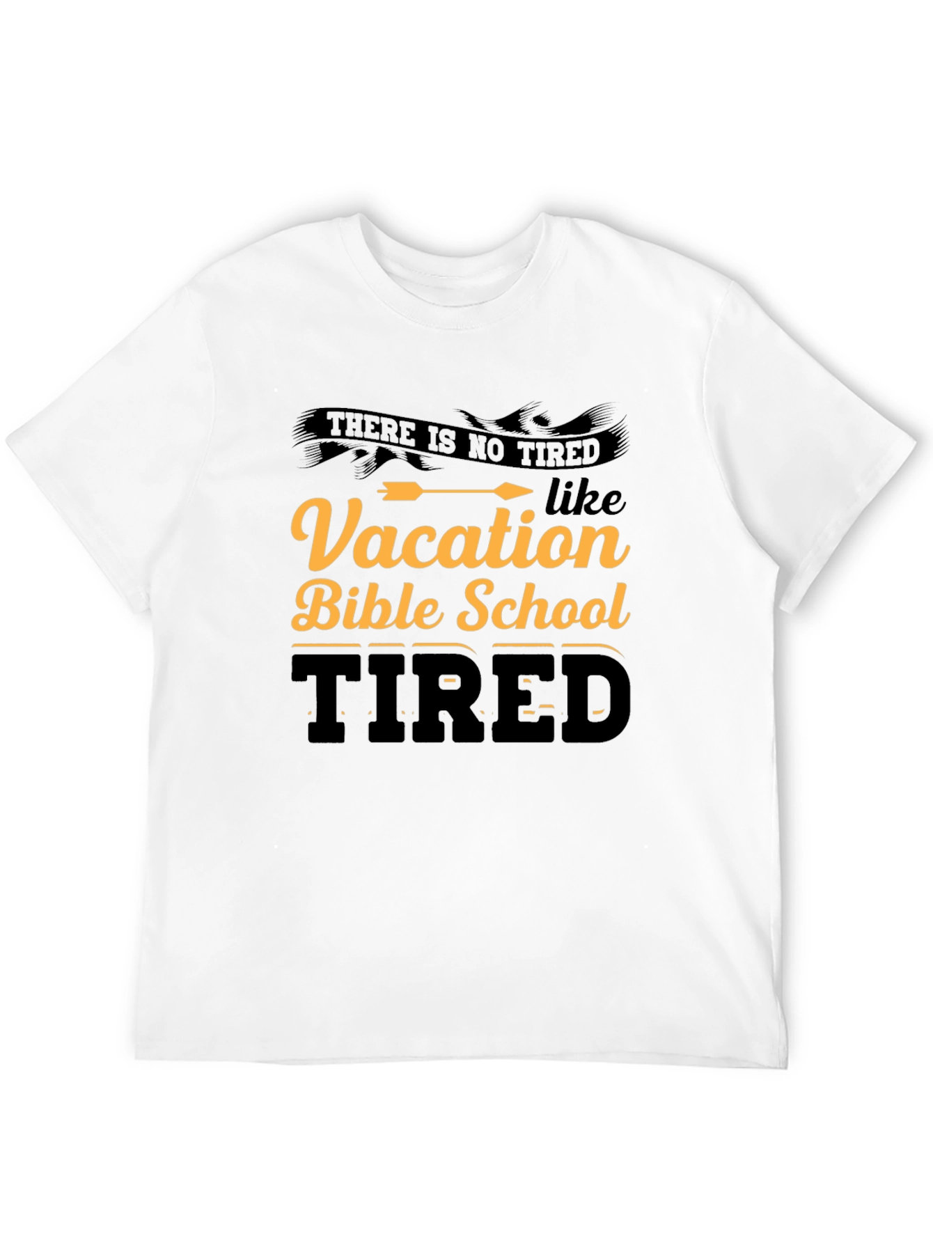 Vacation Bible School Tired Black T-Shirt