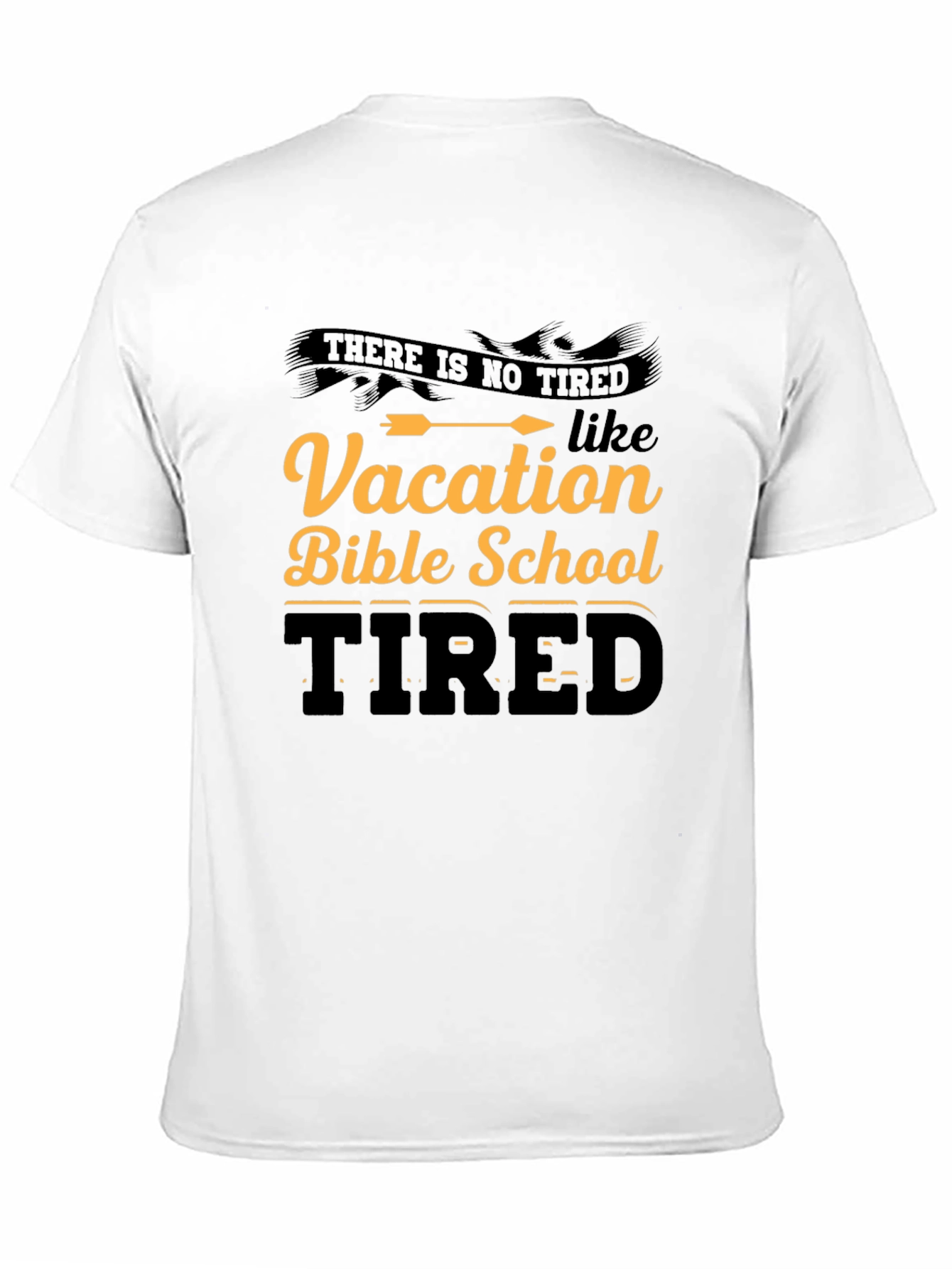 Vacation Bible School Tired Black T-Shirt