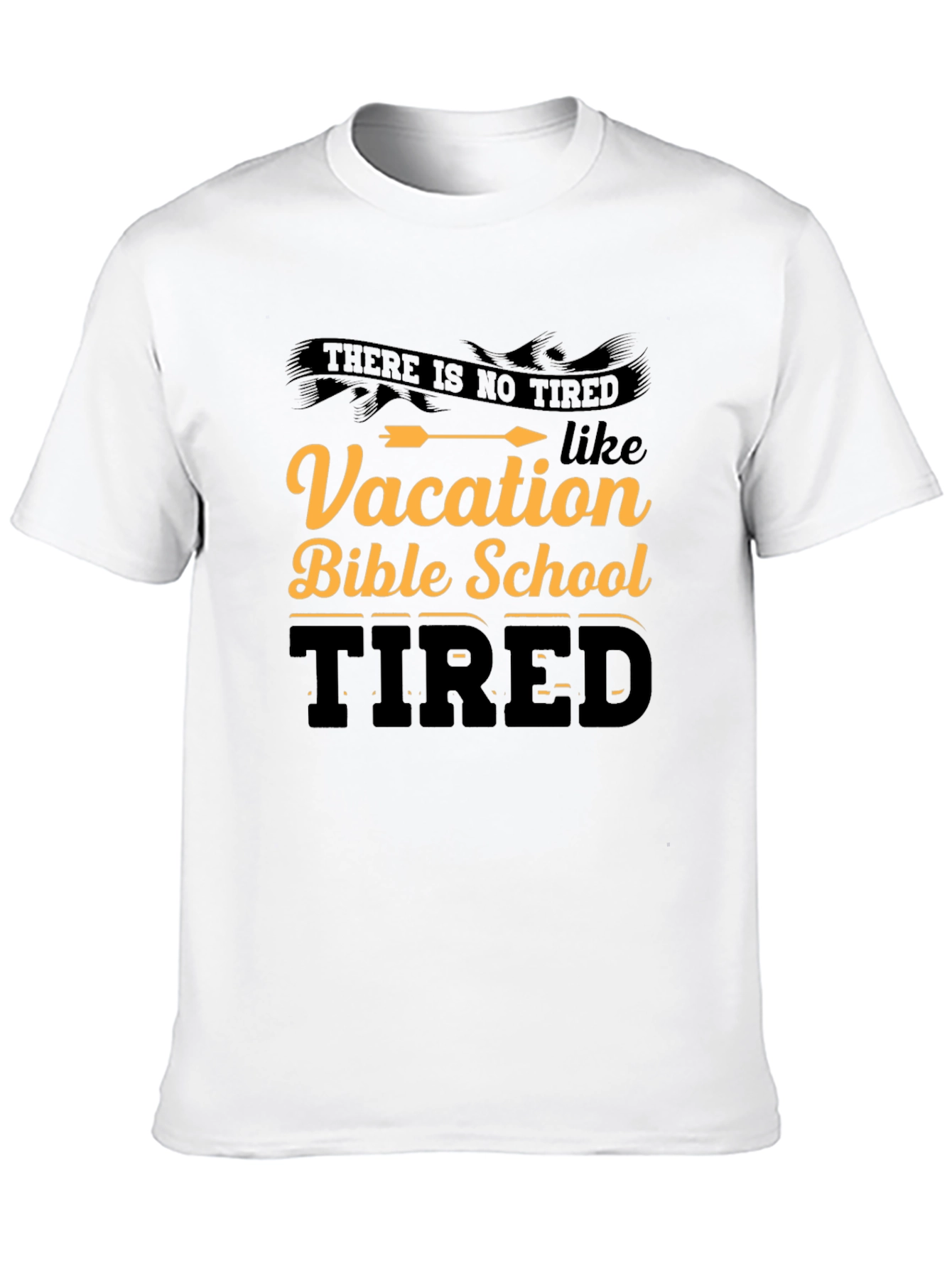 Vacation Bible School Tired Black T-Shirt