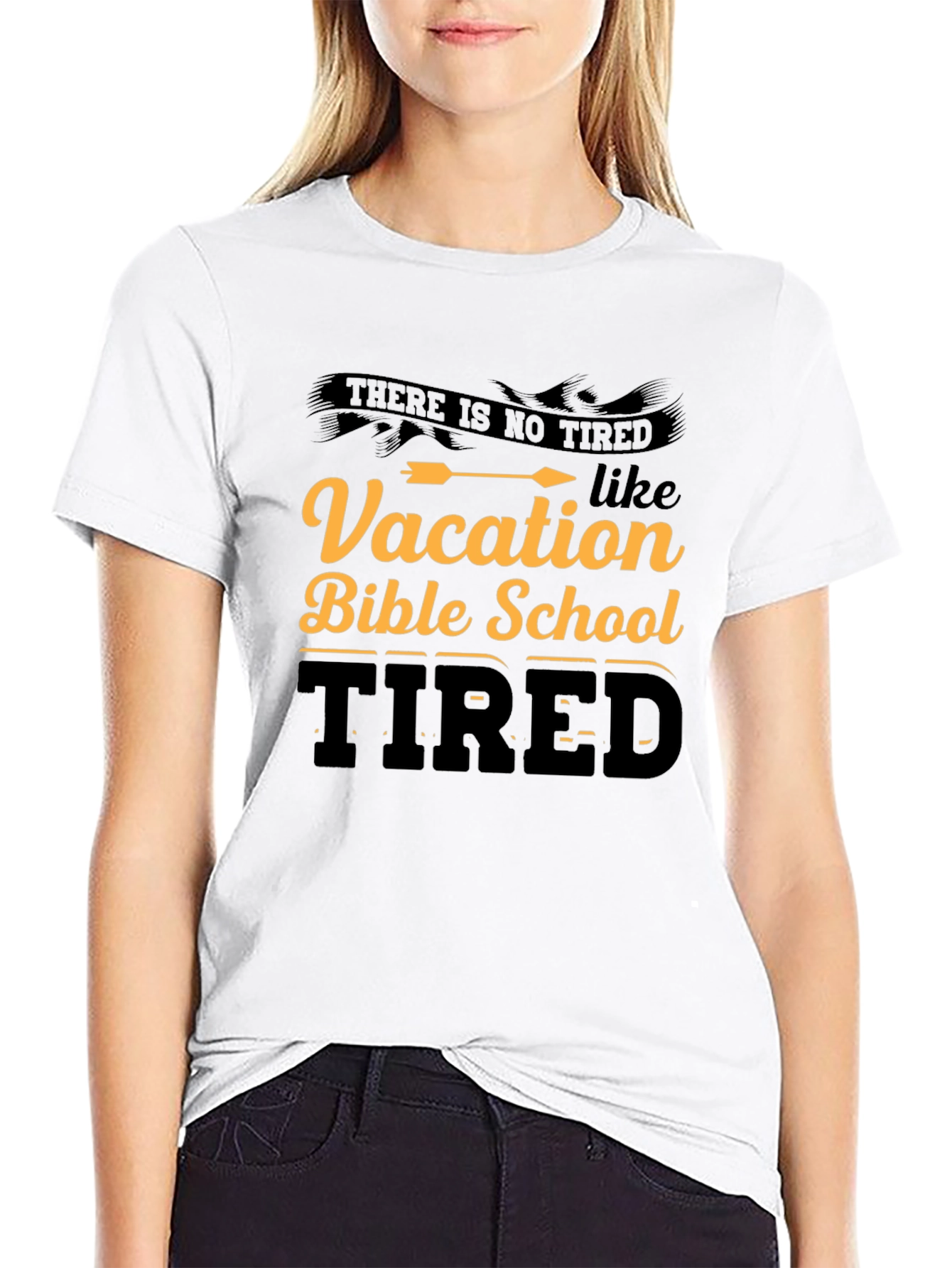 Vacation Bible School Tired Black T-Shirt
