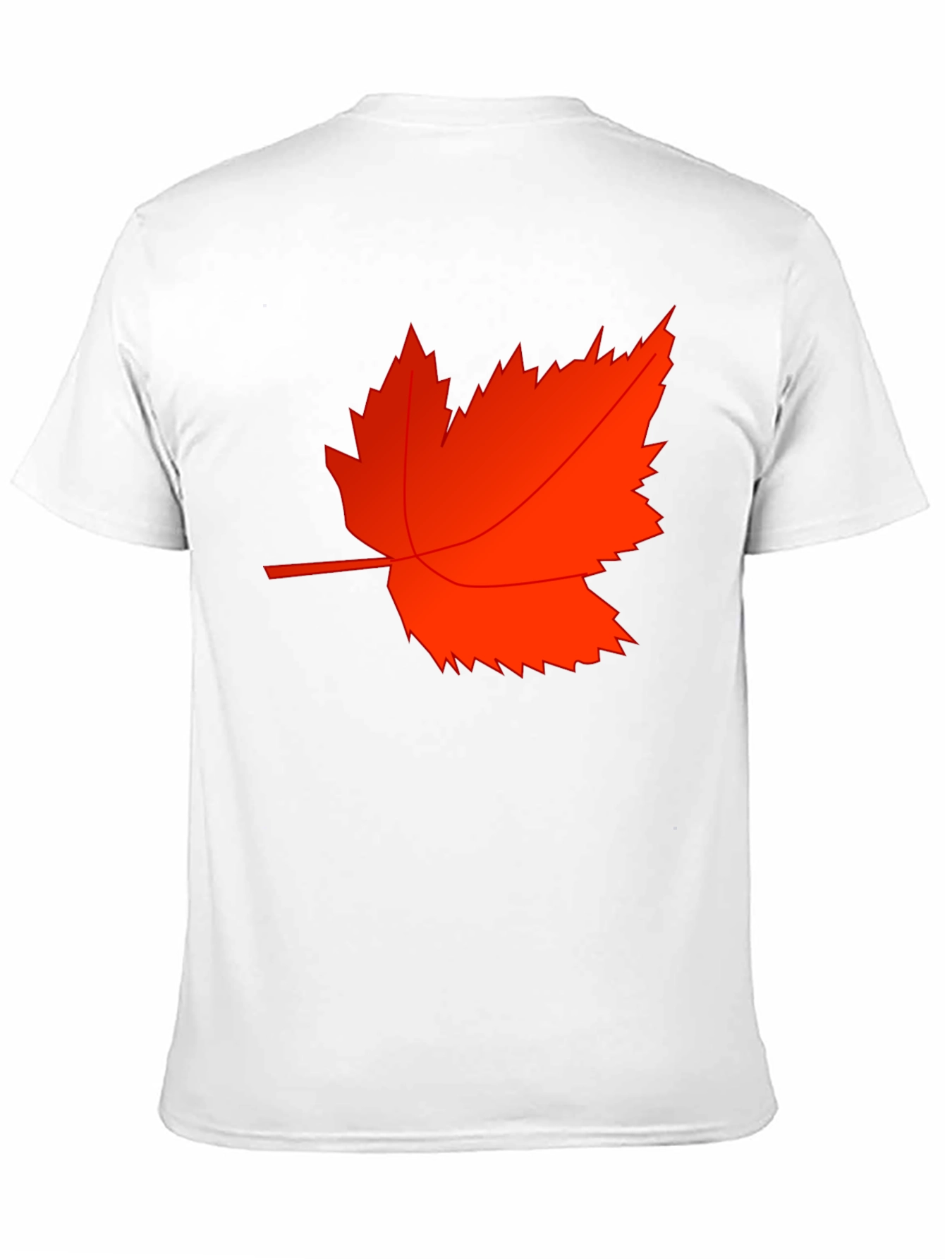 Mens Black T-Shirt with Red Maple Leaf Design