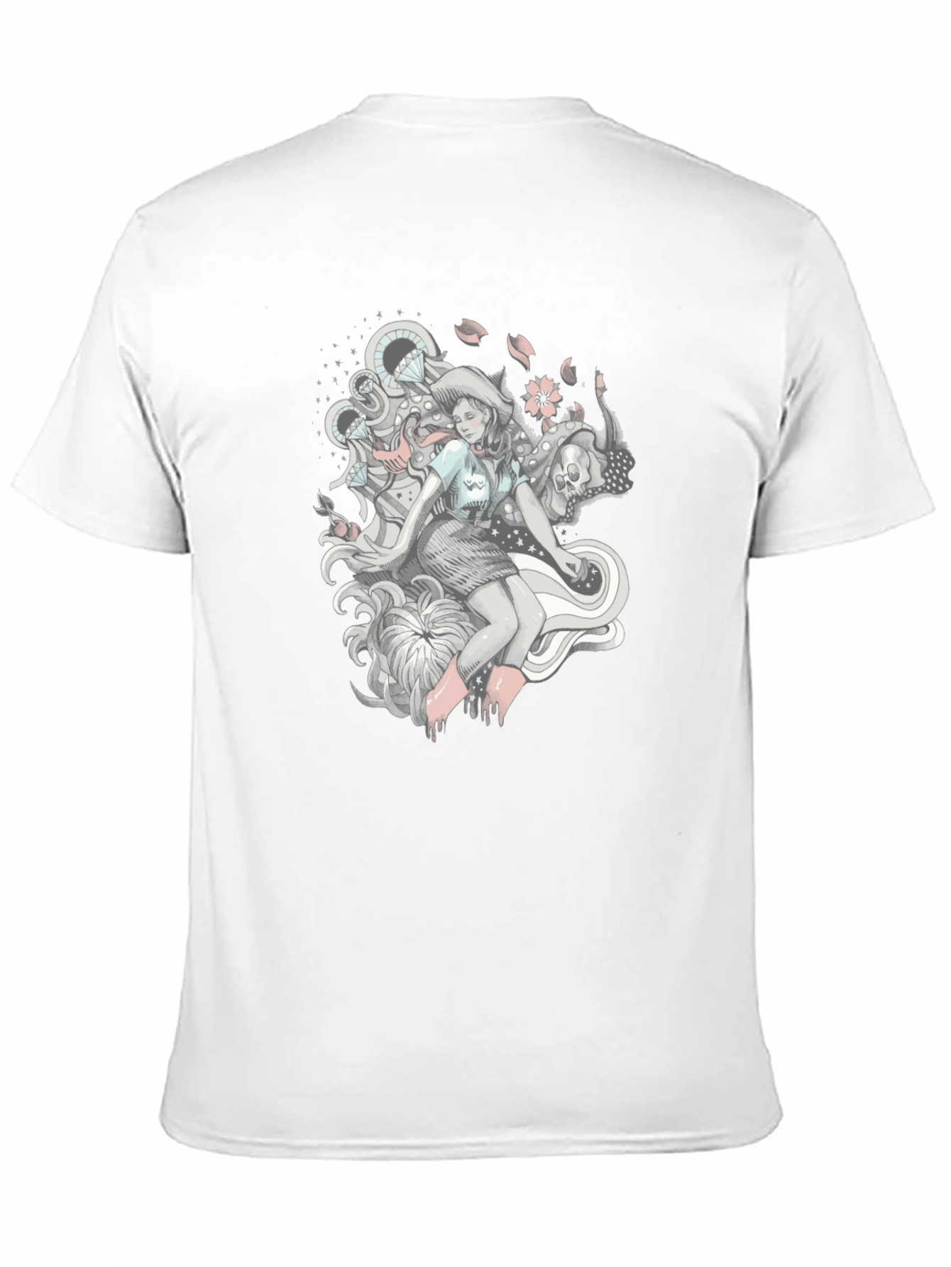 Graphic Print Tee - Edgy Fantasy Design