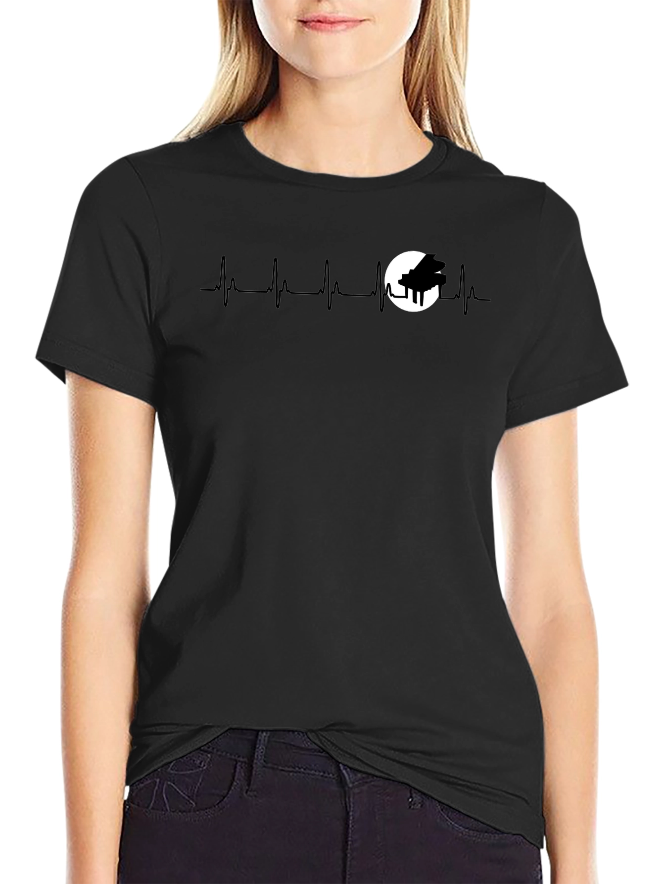 Piano Heartbeat T-Shirt - Musician Tee