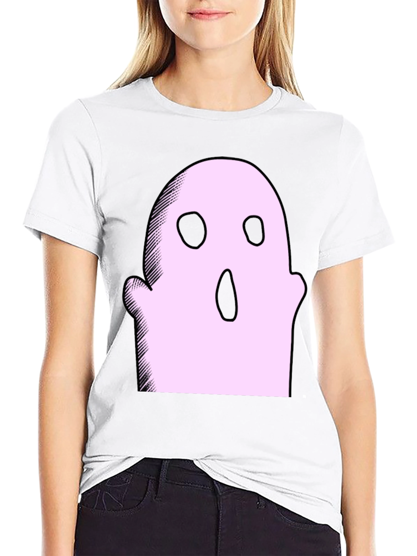 Spooky Ghost Graphic Tee - Halloween Style