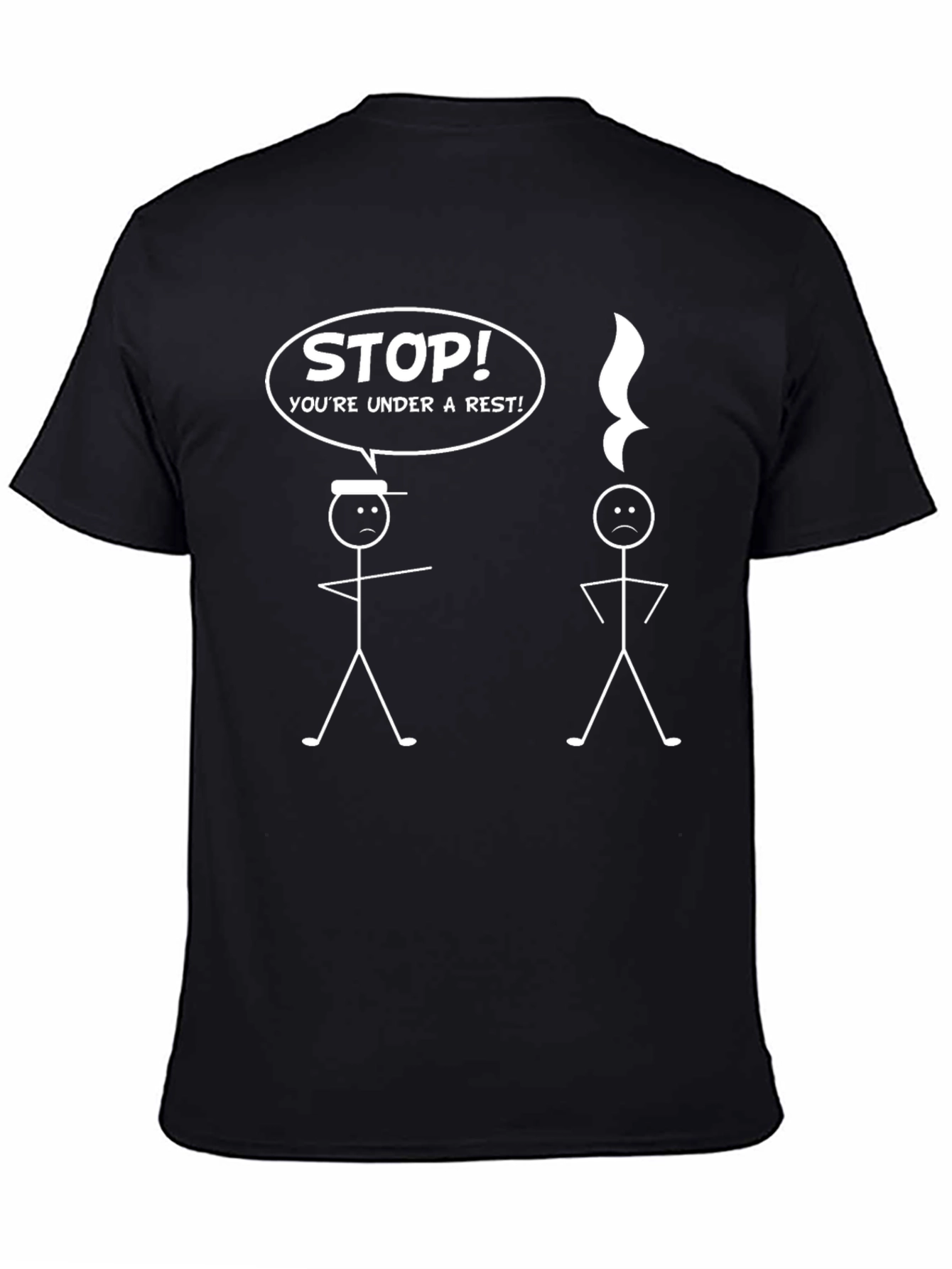 Musical Pun Black T-Shirt - Youre Under a Rest