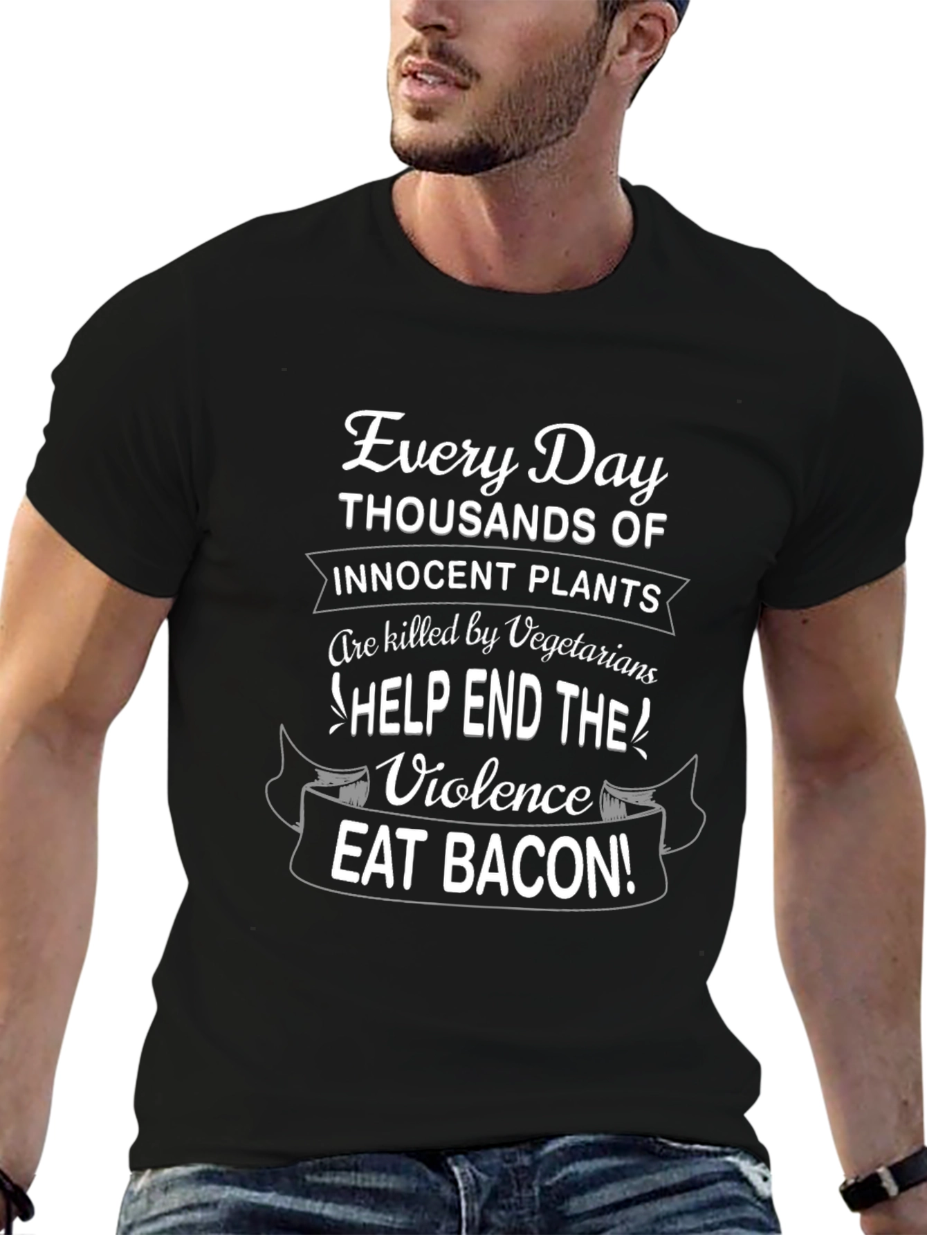 Eat Bacon T-Shirt - End Plant Violence