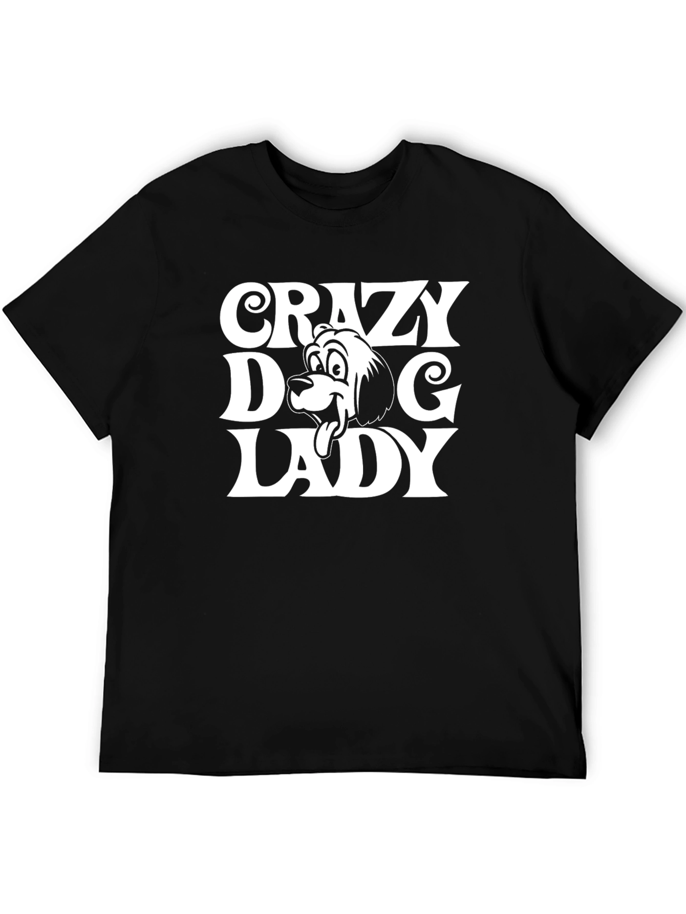 Crazy Dog Lady T-Shirt - Cute Canine Cartoon Tee