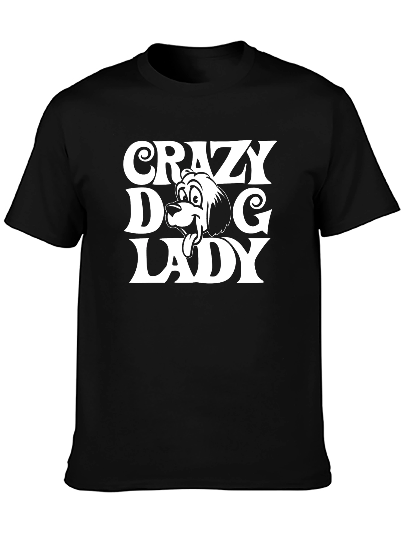 Crazy Dog Lady T-Shirt - Cute Canine Cartoon Tee