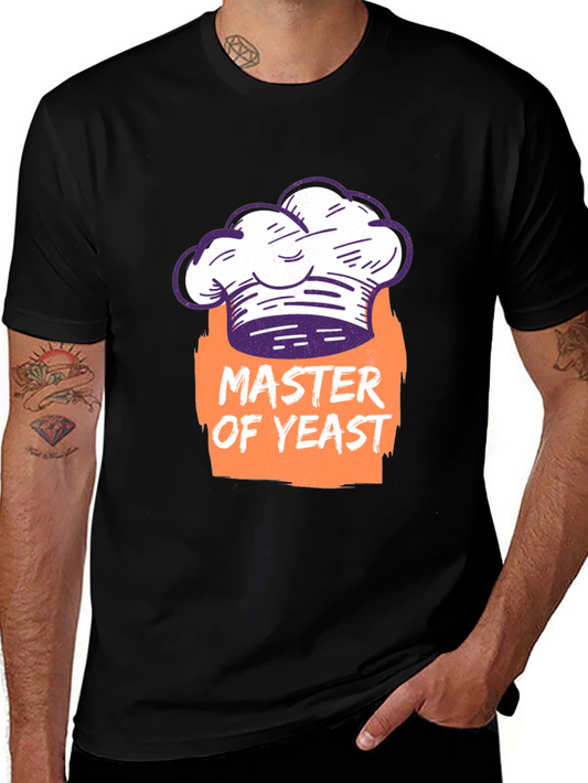 Master of Yeast Chef Hat T-Shirt - Baker Humor Tee