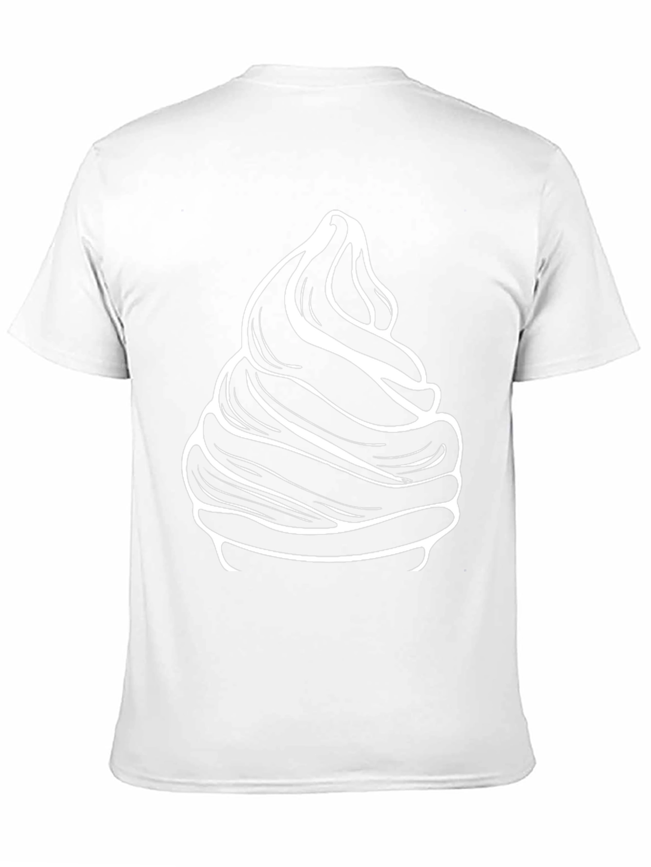 Swirl Ice Cream Graphic Tee - Black Cotton Blend