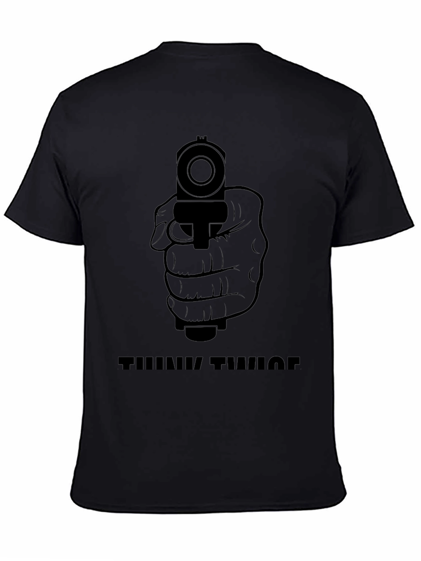 Think Twice Graphic Tee - Mens Crew Neck T-Shirt
