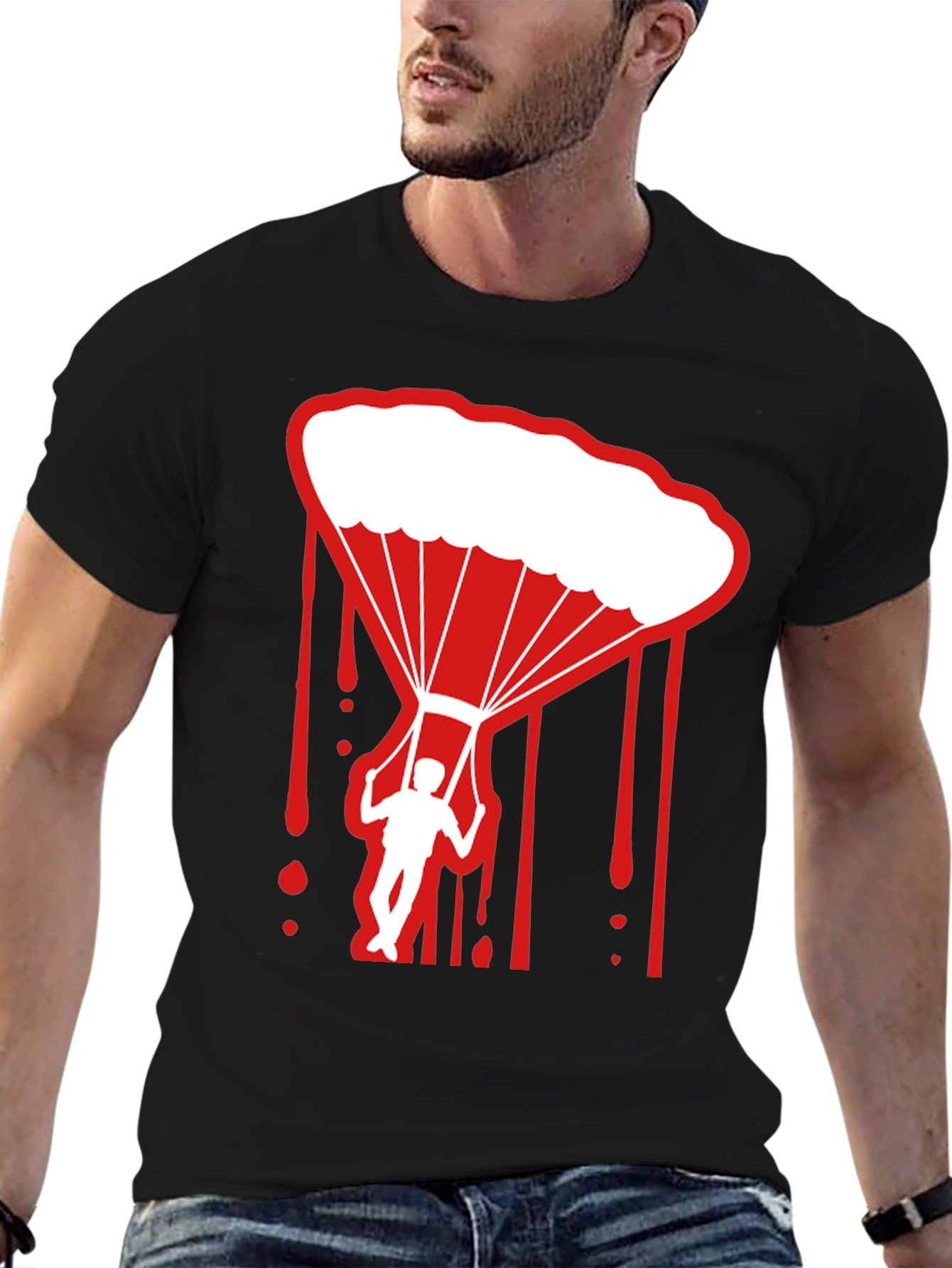 Parachute Graphic Tee - Skydiving Adventure Shirt