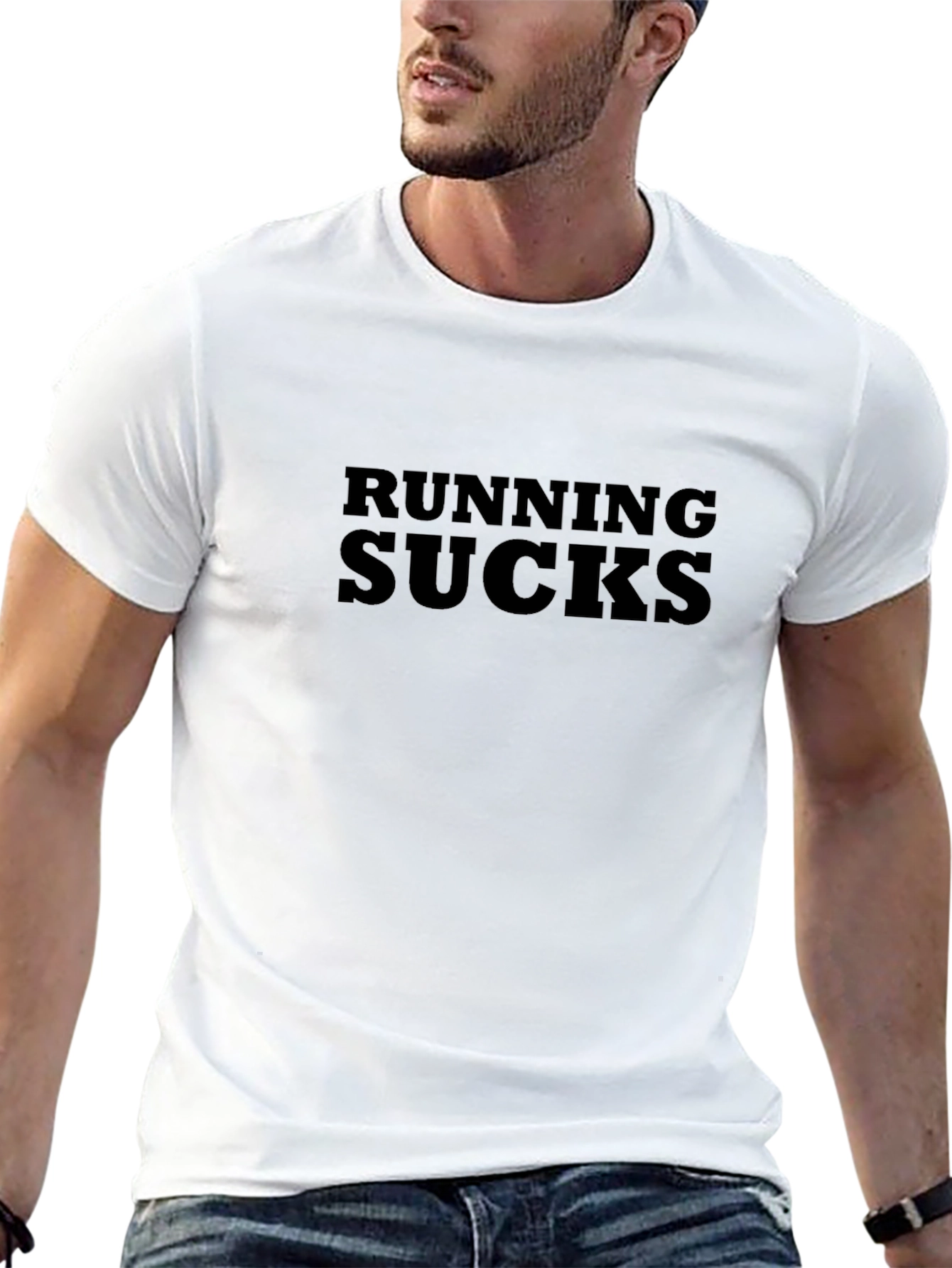Running Sucks Black T-Shirt - Funny Workout Tee