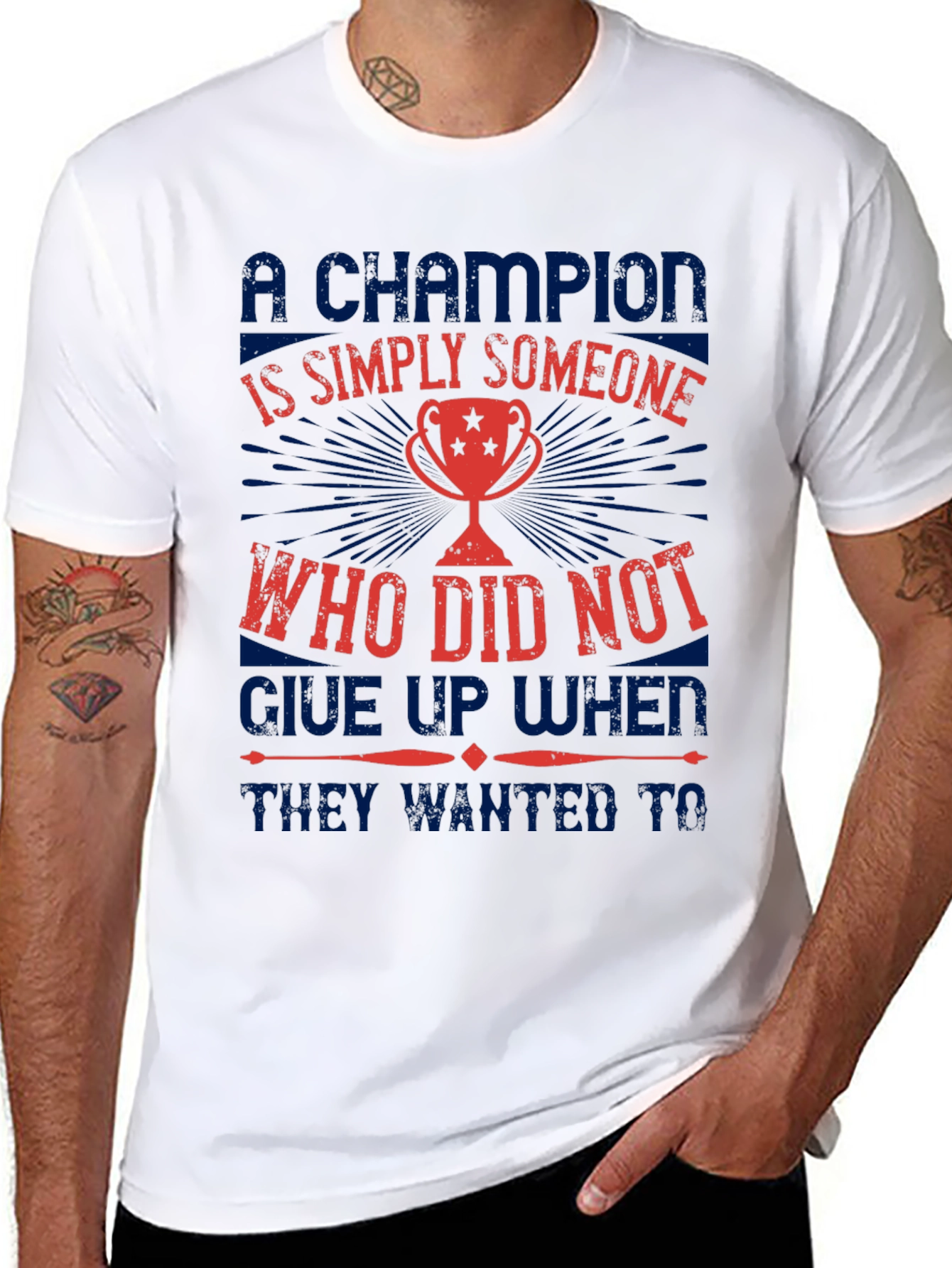 Champion Motivational Graphic T-Shirt