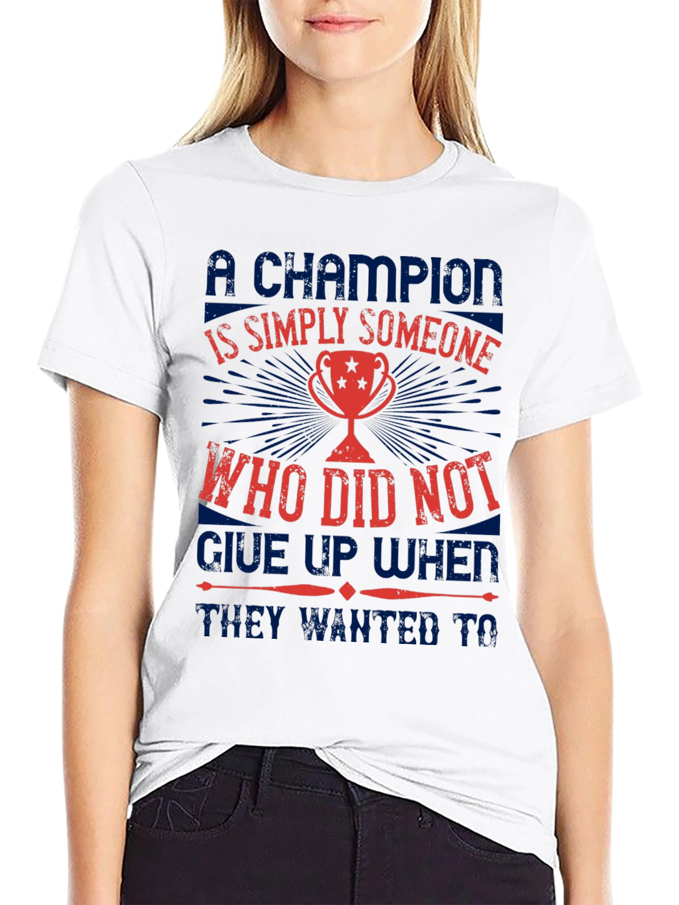 Champion Motivational Graphic T-Shirt