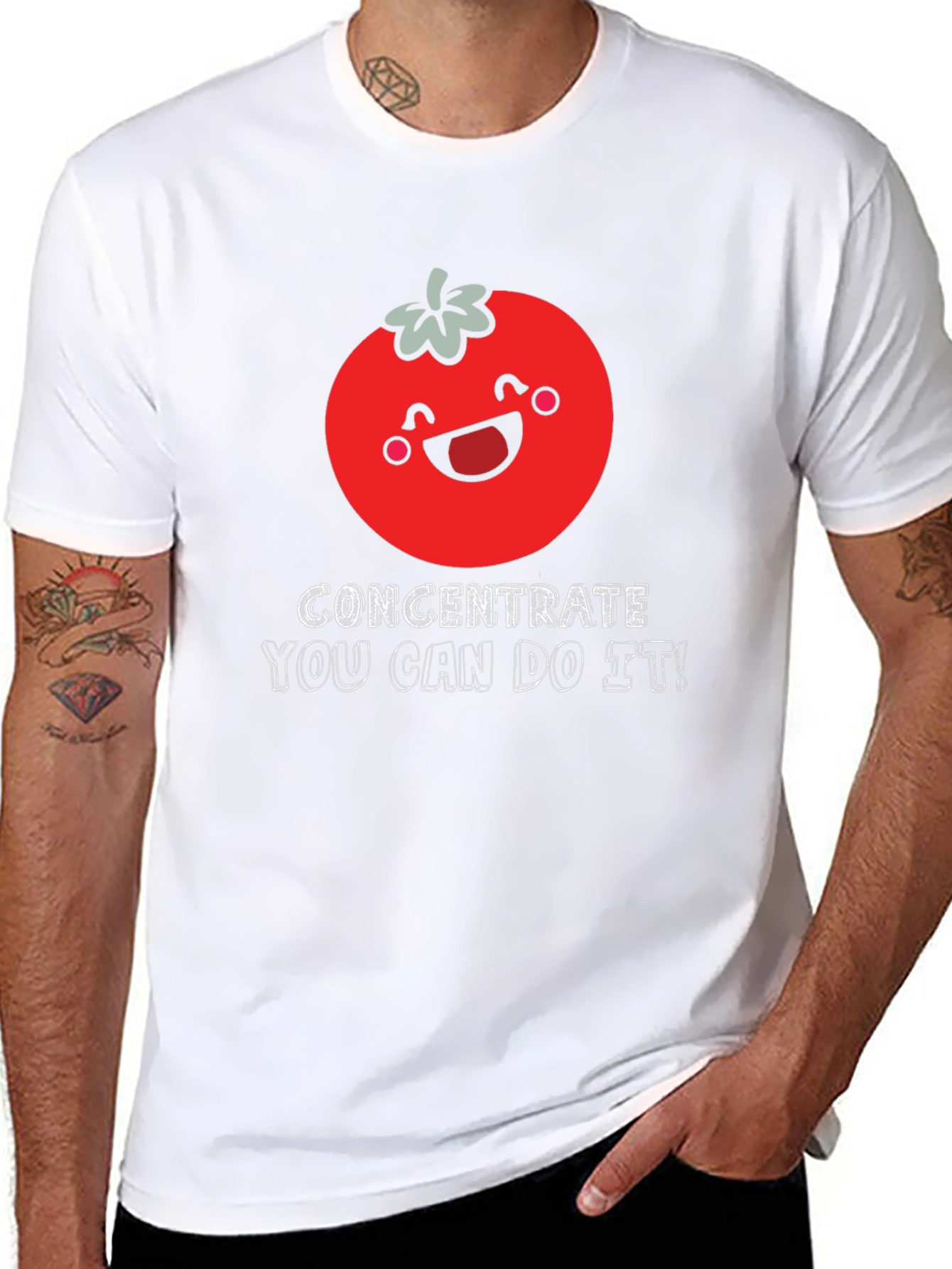Funny Tomato Concentrate T-Shirt - You Can Do It!