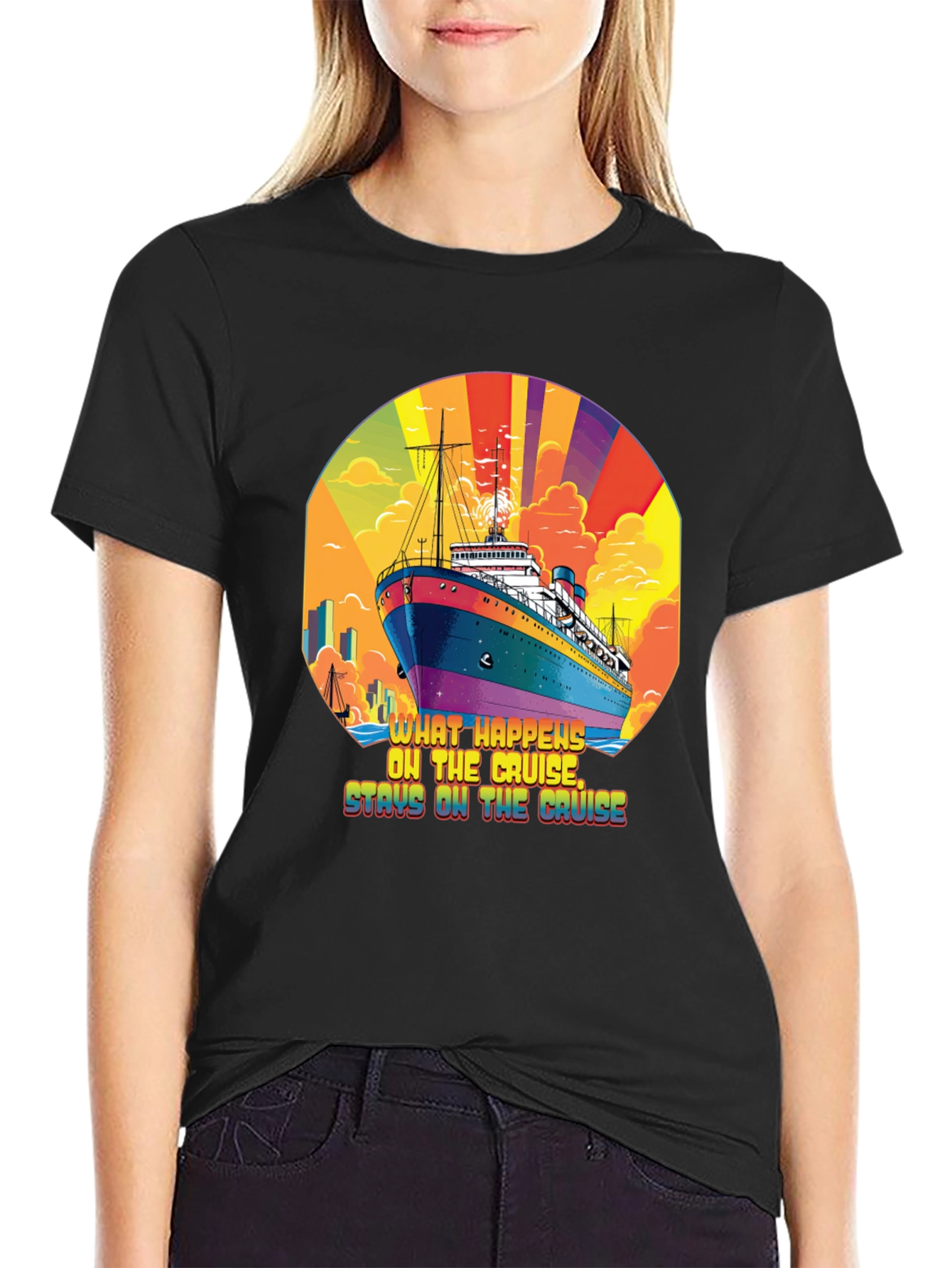 Cruise Ship T-Shirt - What Happens on the Cruise