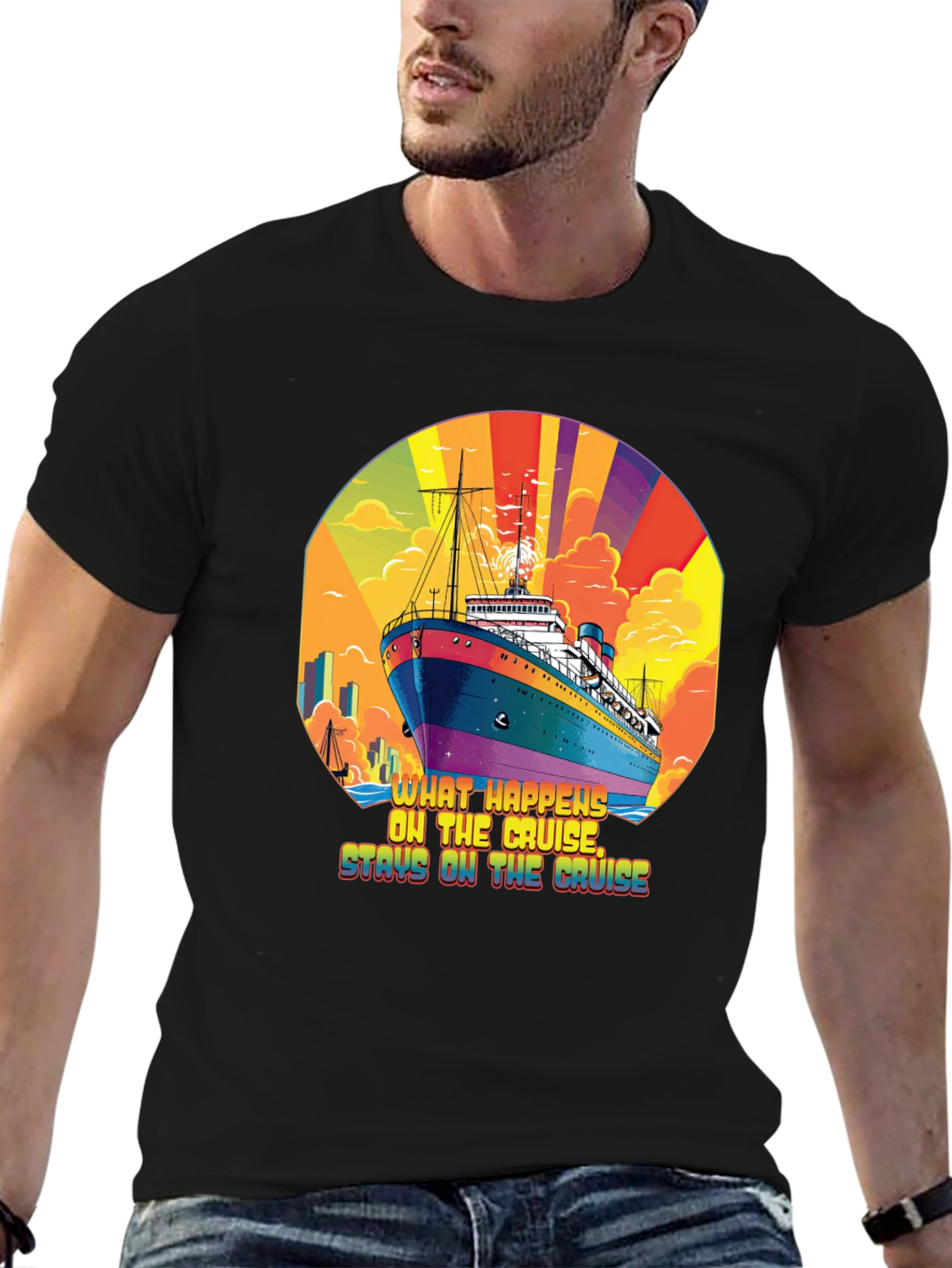 Cruise Ship T-Shirt - What Happens on the Cruise