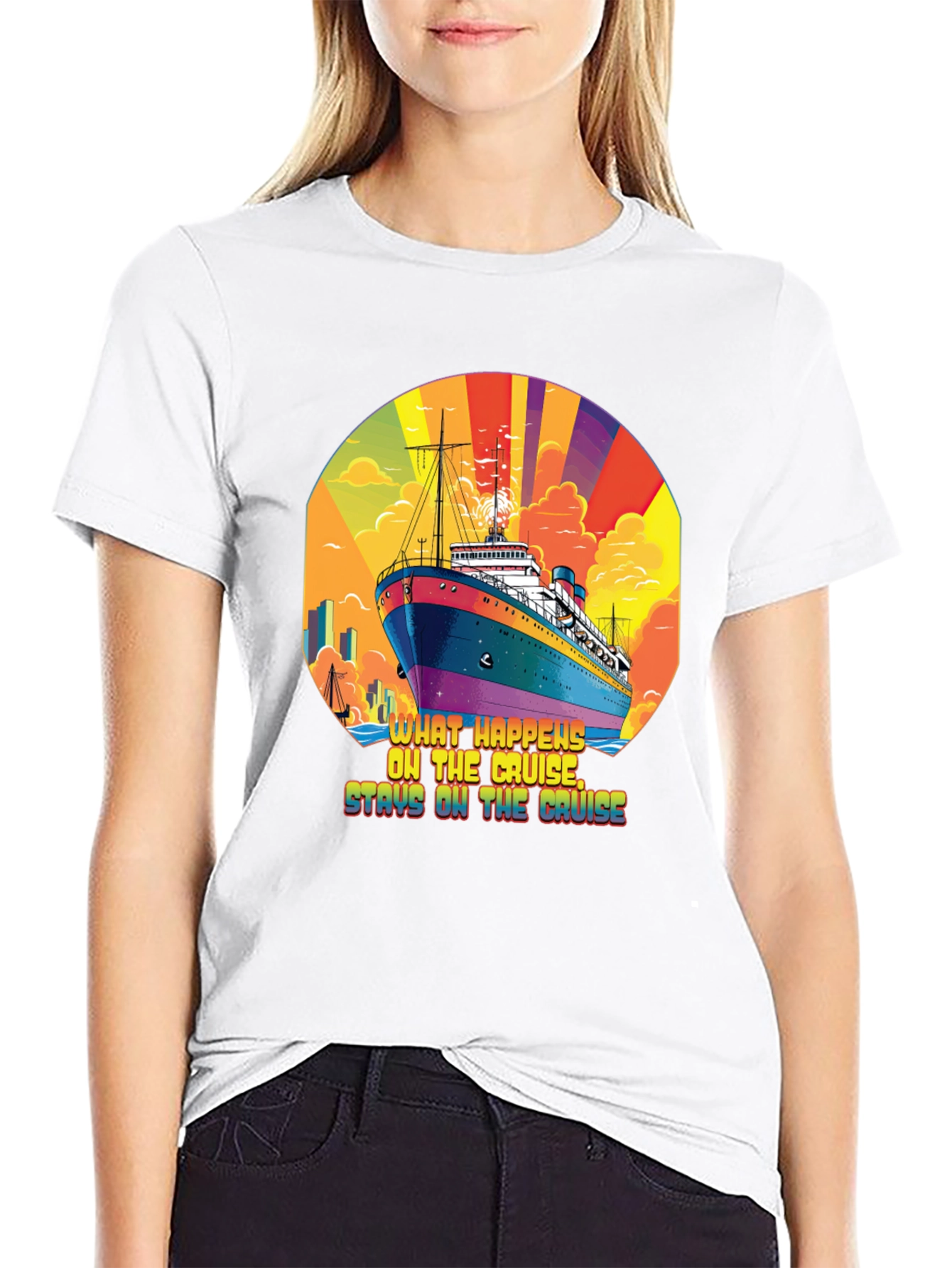 Cruise Ship T-Shirt - What Happens on the Cruise