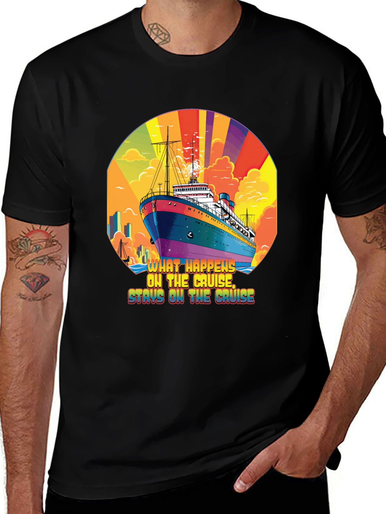 Cruise Ship T-Shirt - What Happens on the Cruise
