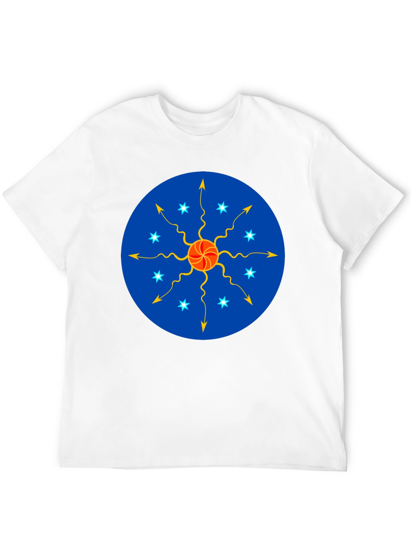 Unique Sun Starburst Design T-Shirt