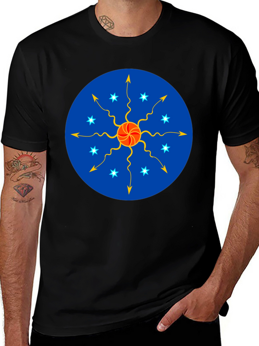 Unique Sun Starburst Design T-Shirt
