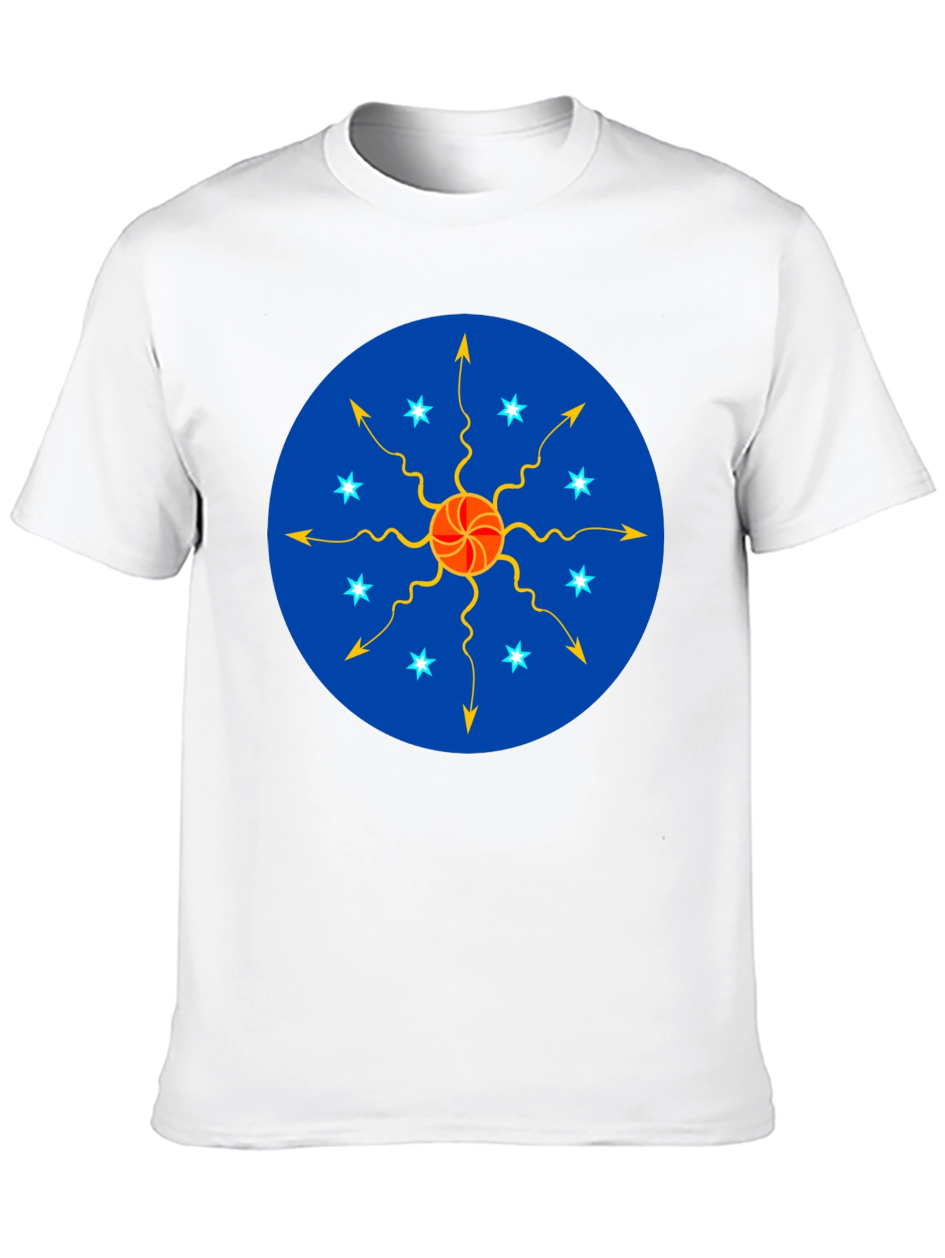 Unique Sun Starburst Design T-Shirt