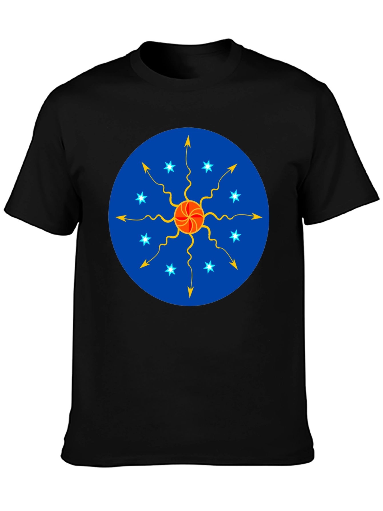 Unique Sun Starburst Design T-Shirt