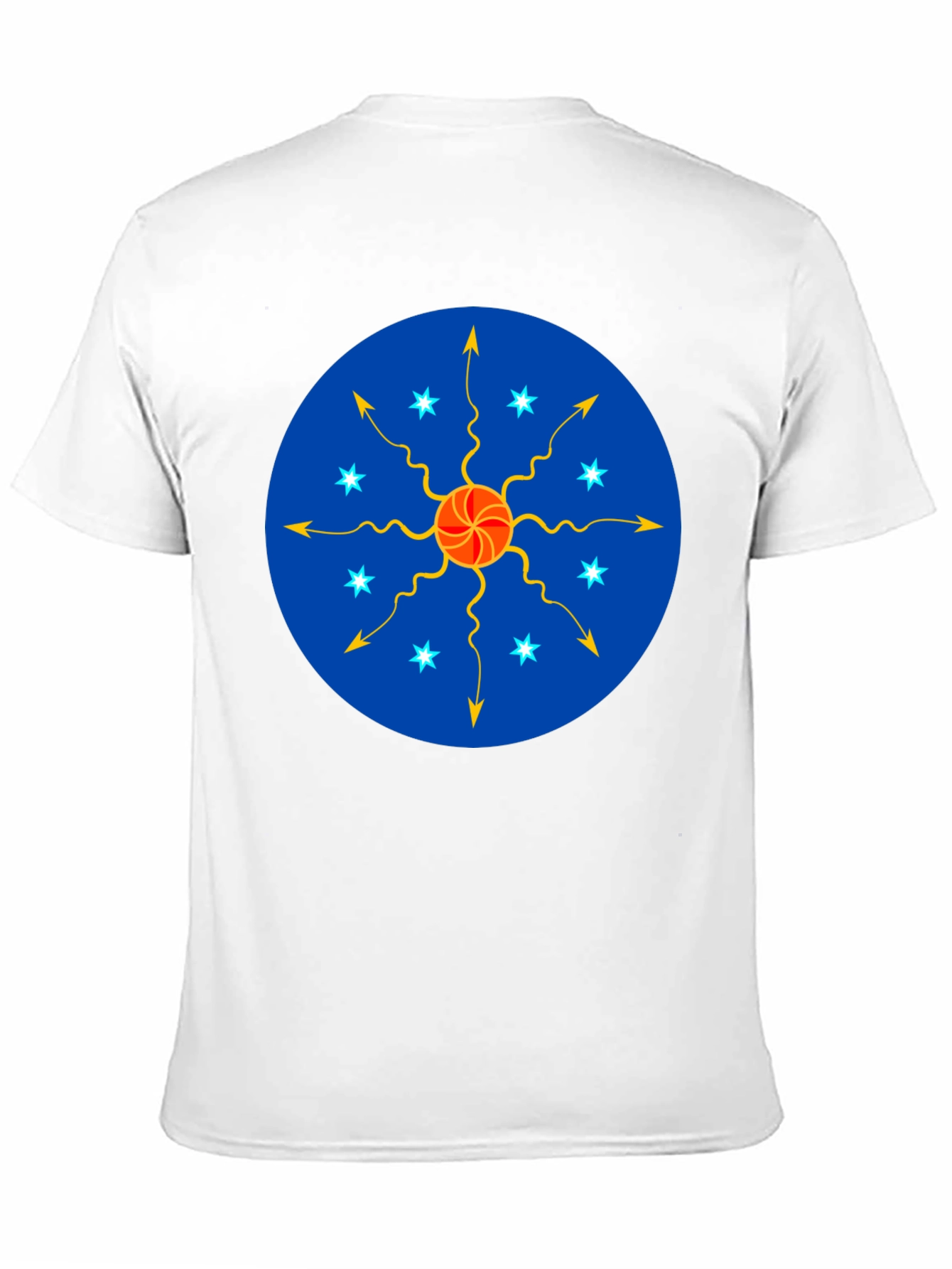 Unique Sun Starburst Design T-Shirt