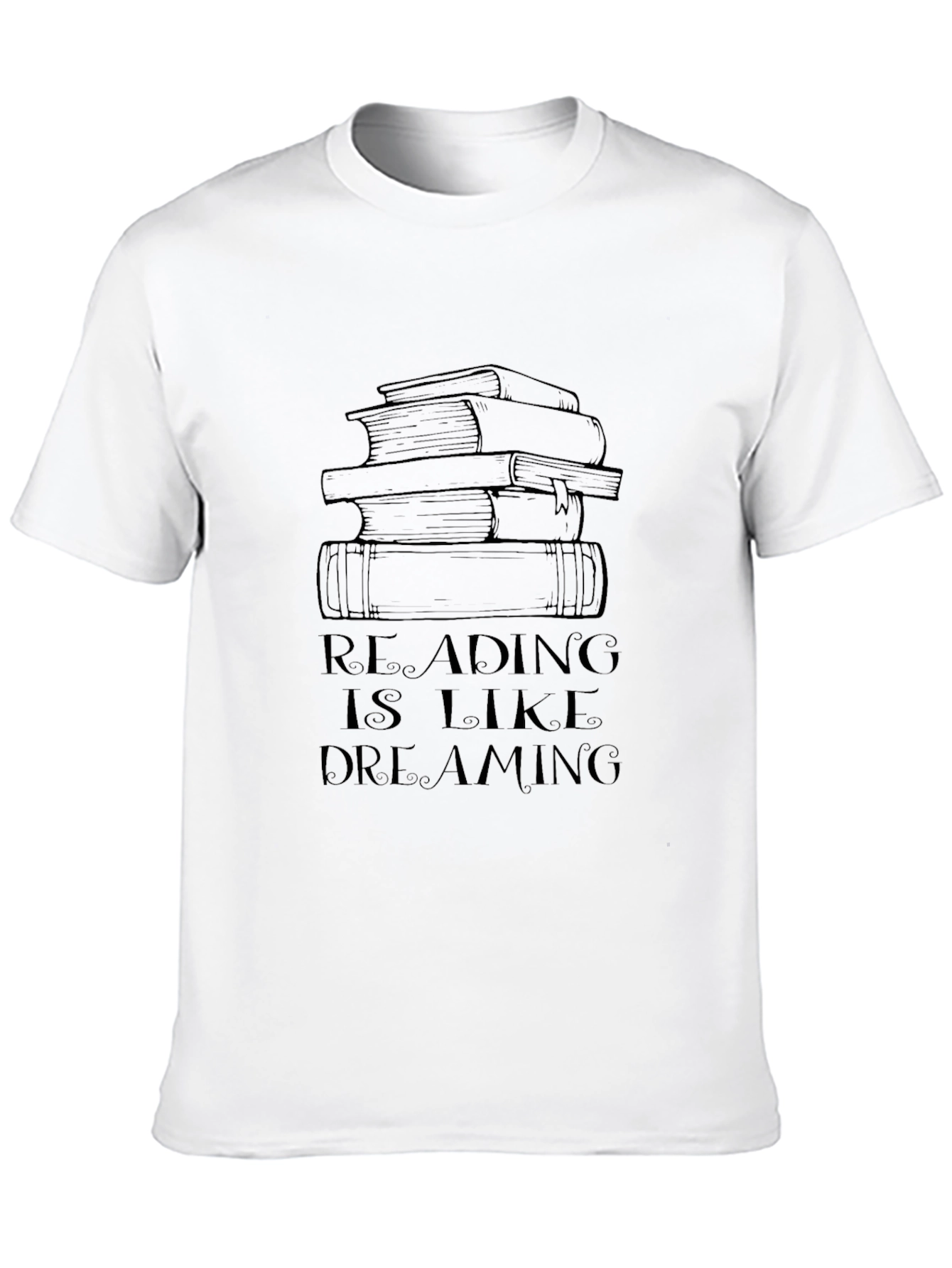 Reading Is Like Dreaming Black T-Shirt