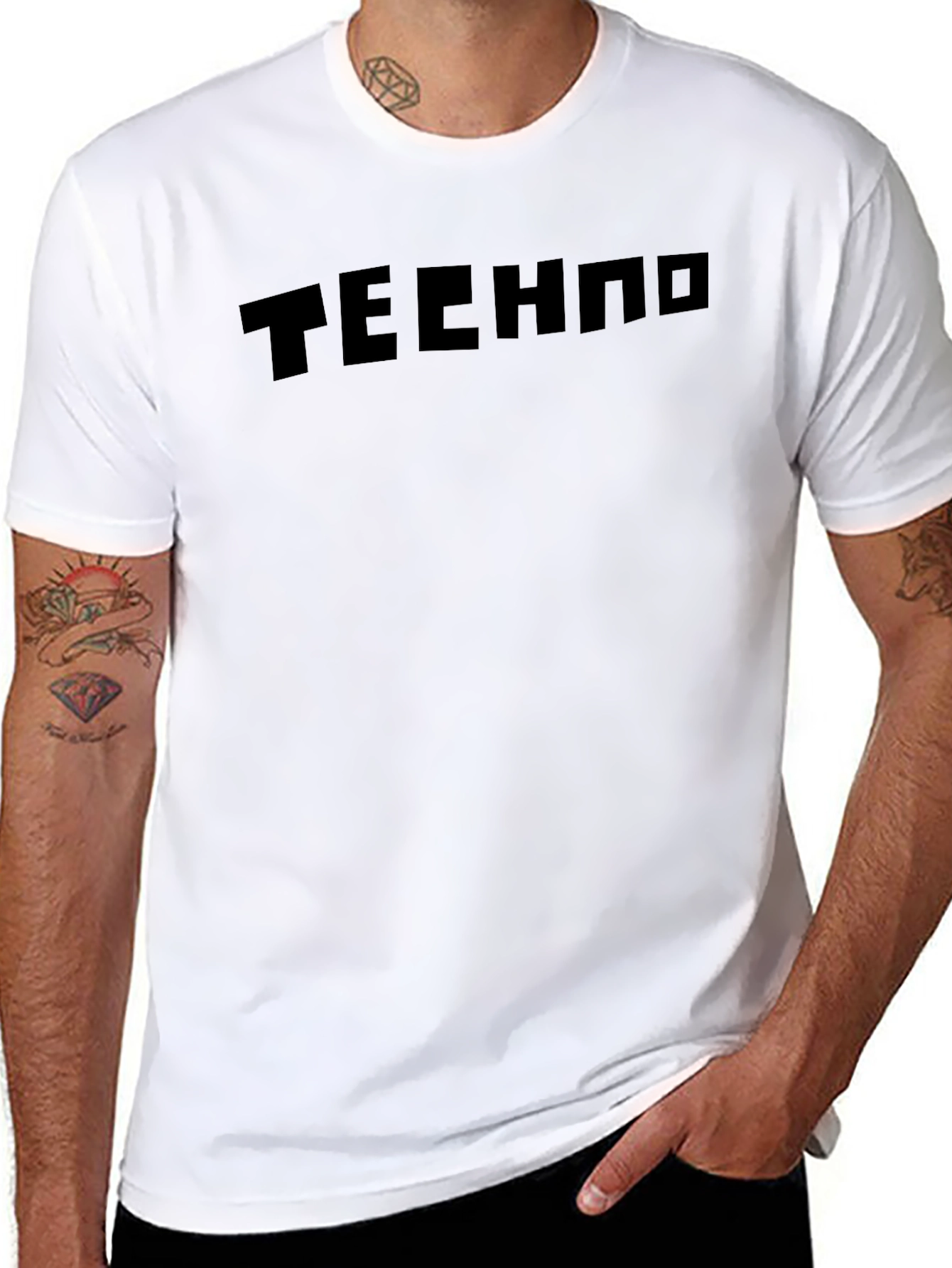 Techno Black Graphic T-Shirt