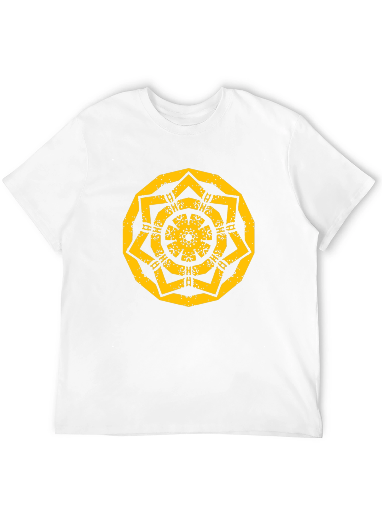 Geometric Mandala Graphic Print Black T-Shirt