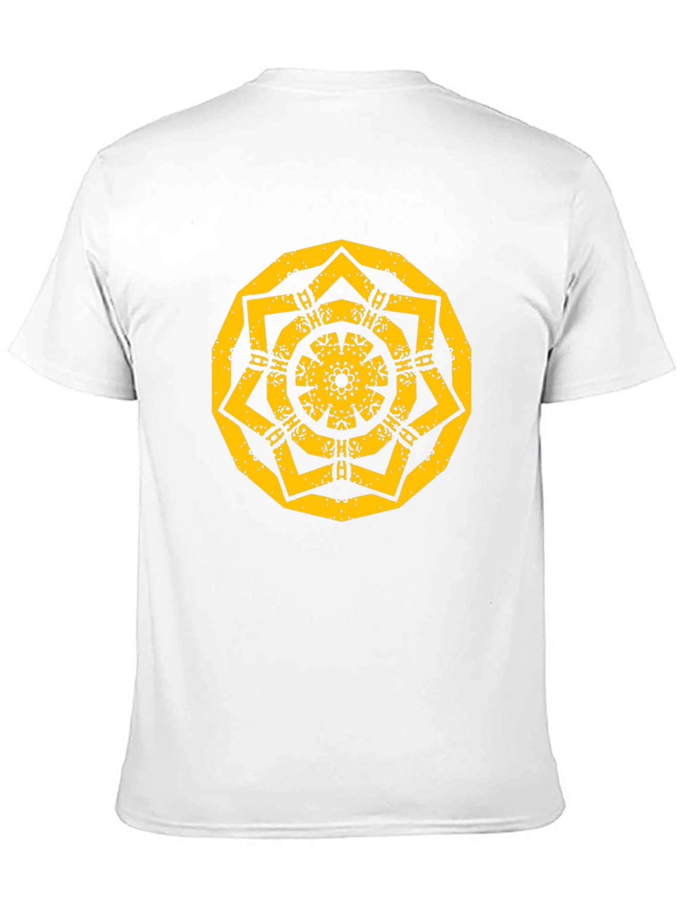 Geometric Mandala Graphic Print Black T-Shirt