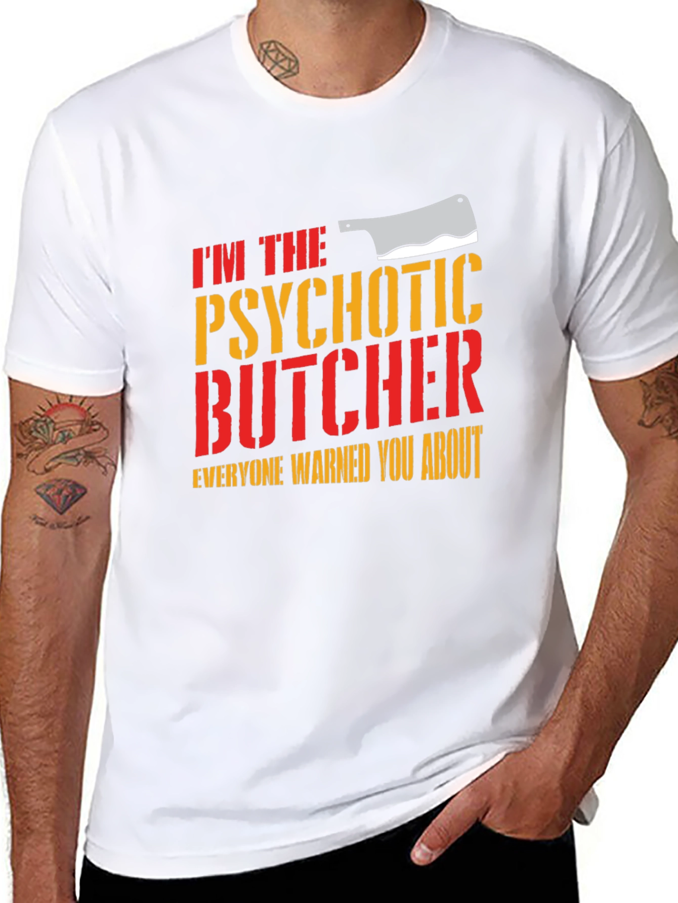 Psychotic Butcher T-Shirt - Funny Meat Lover Tee