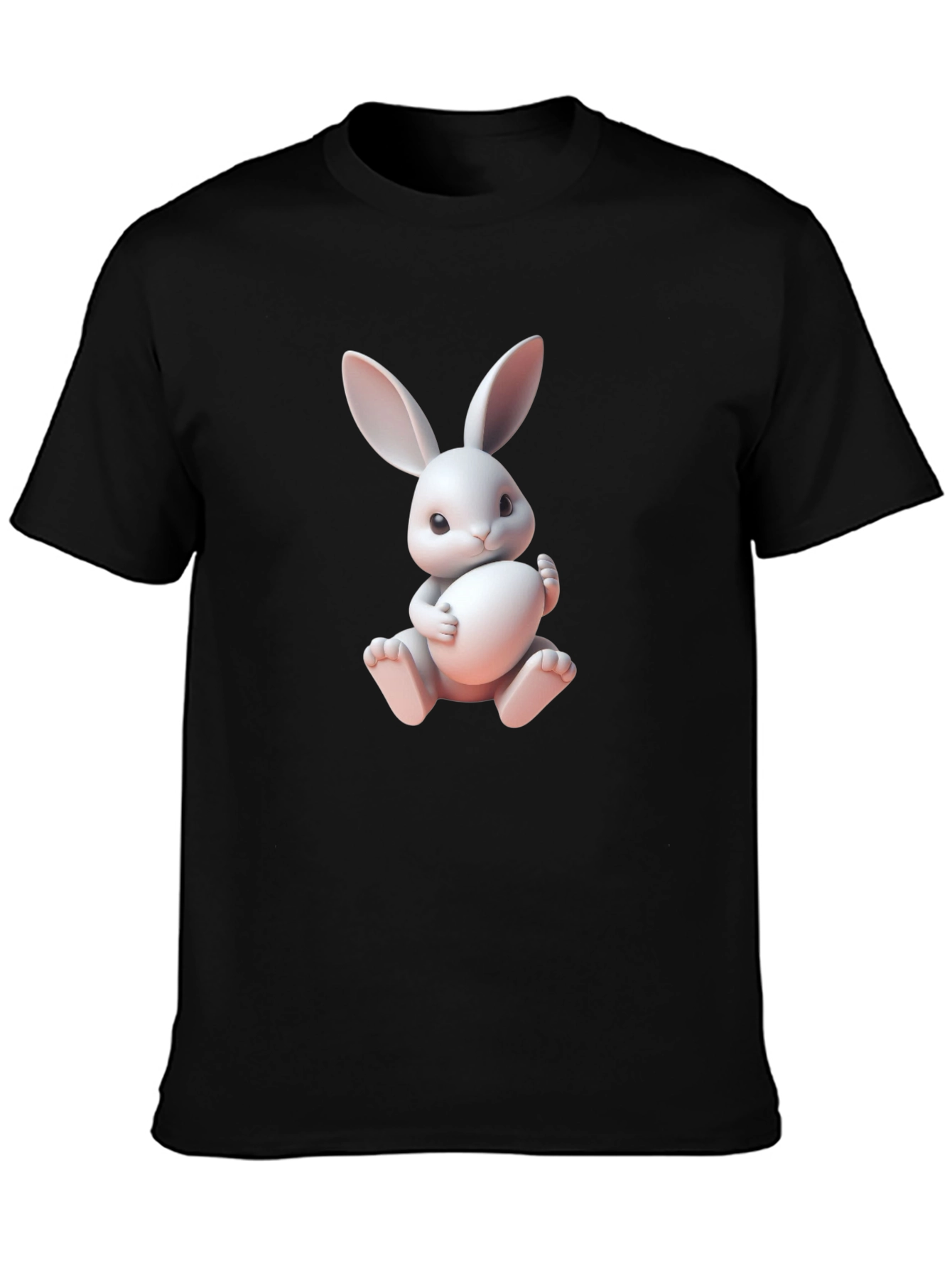 Cute Bunny Graphic Tee - Soft Cotton Blend