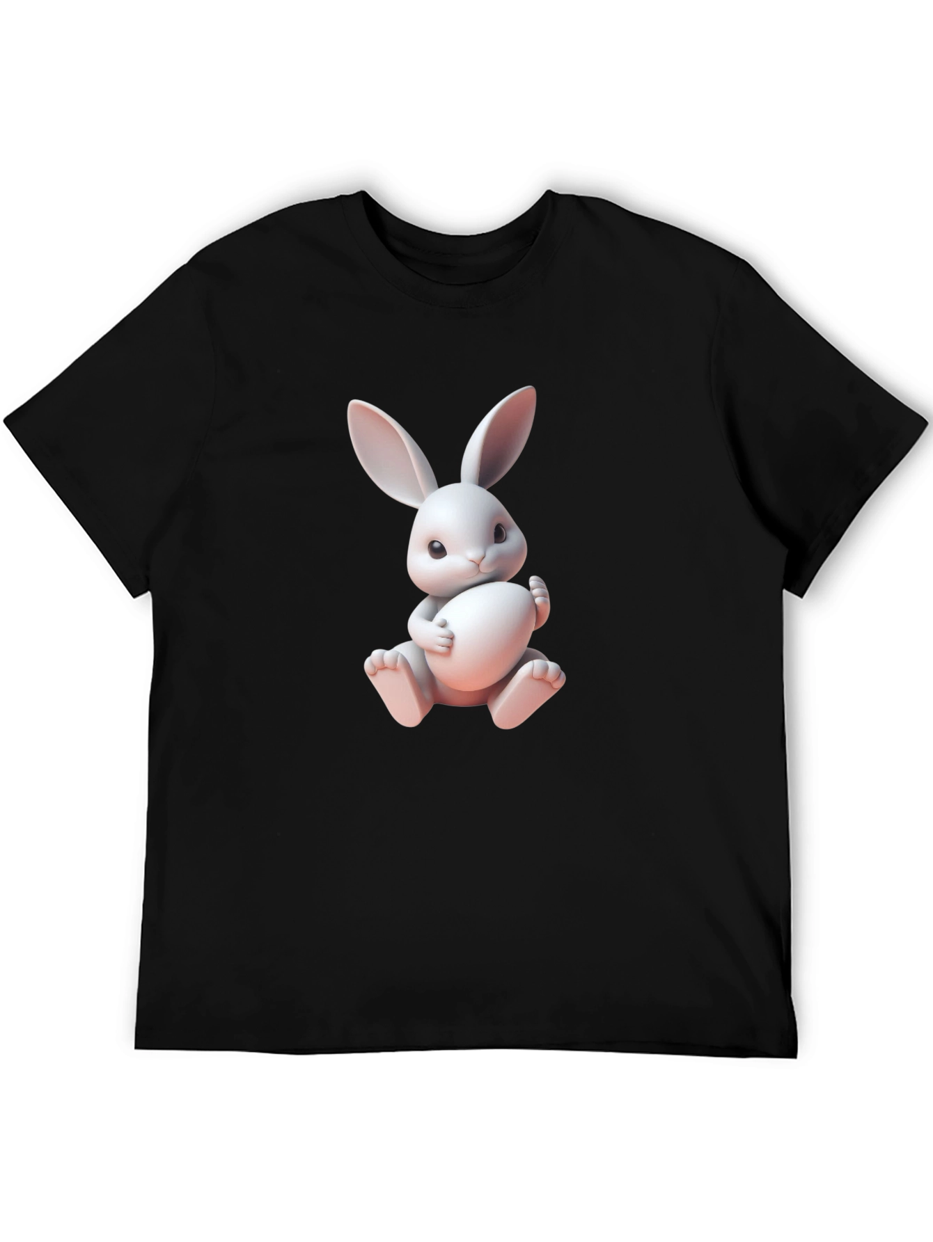 Cute Bunny Graphic Tee - Soft Cotton Blend