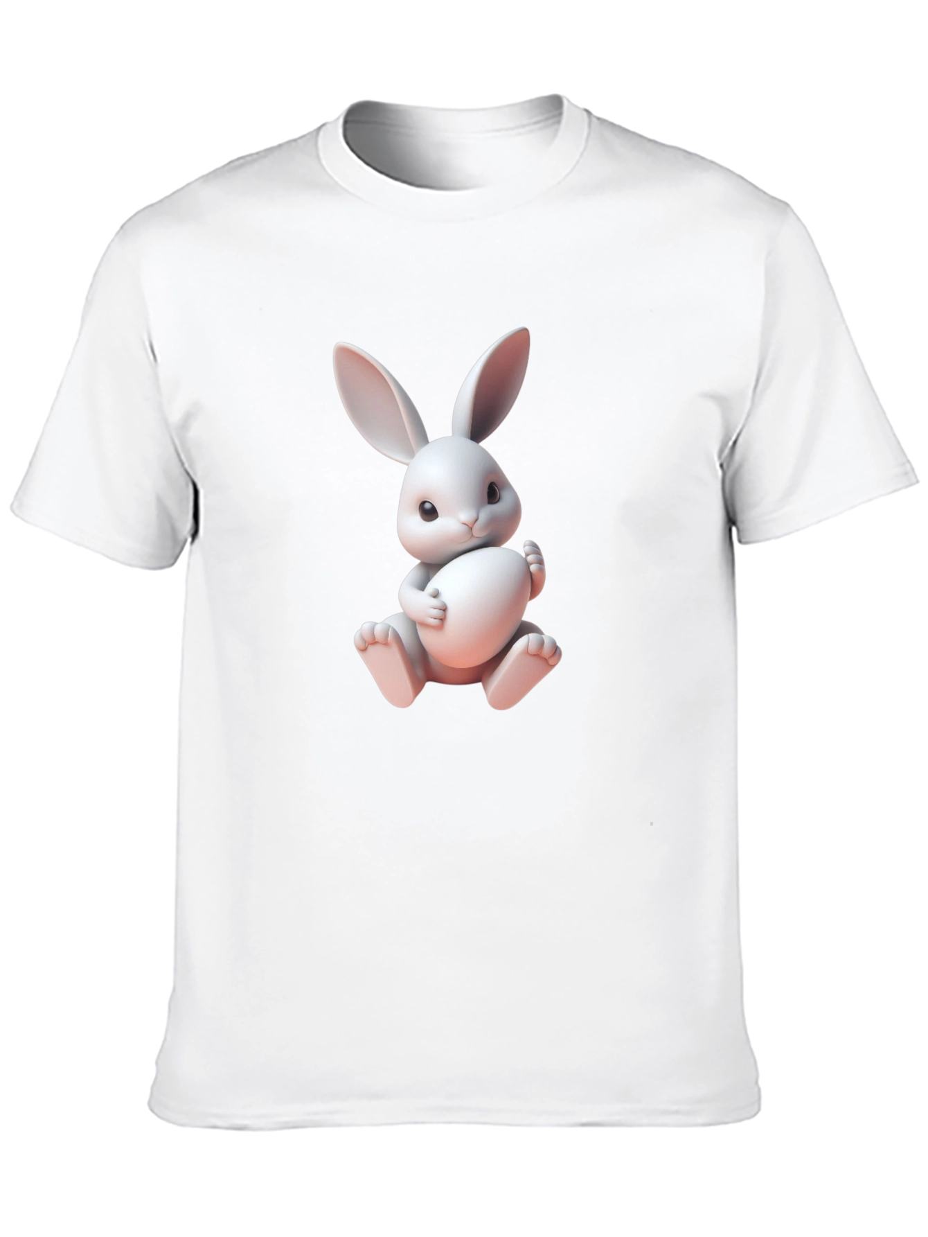 Cute Bunny Graphic Tee - Soft Cotton Blend