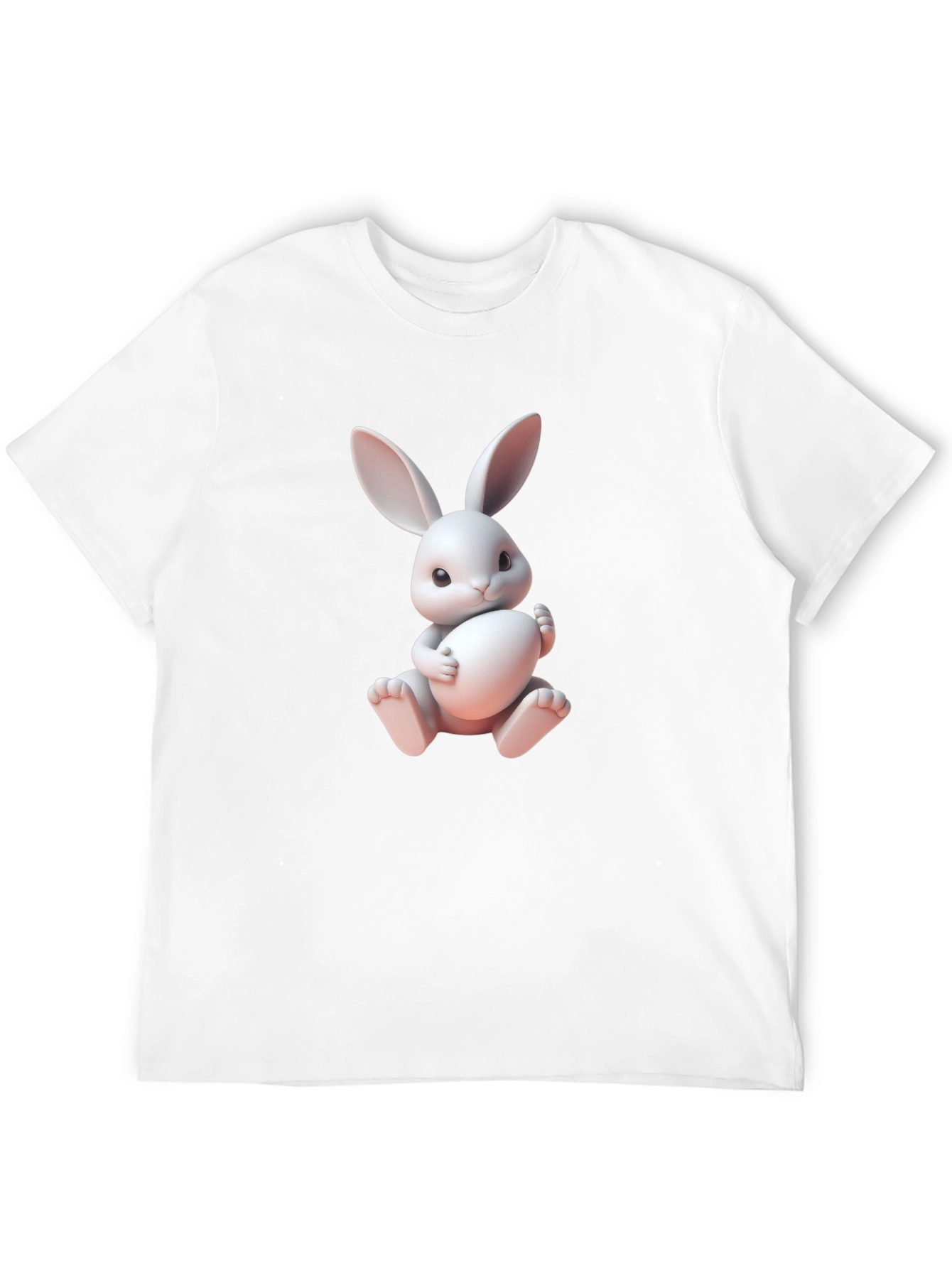 Cute Bunny Graphic Tee - Soft Cotton Blend