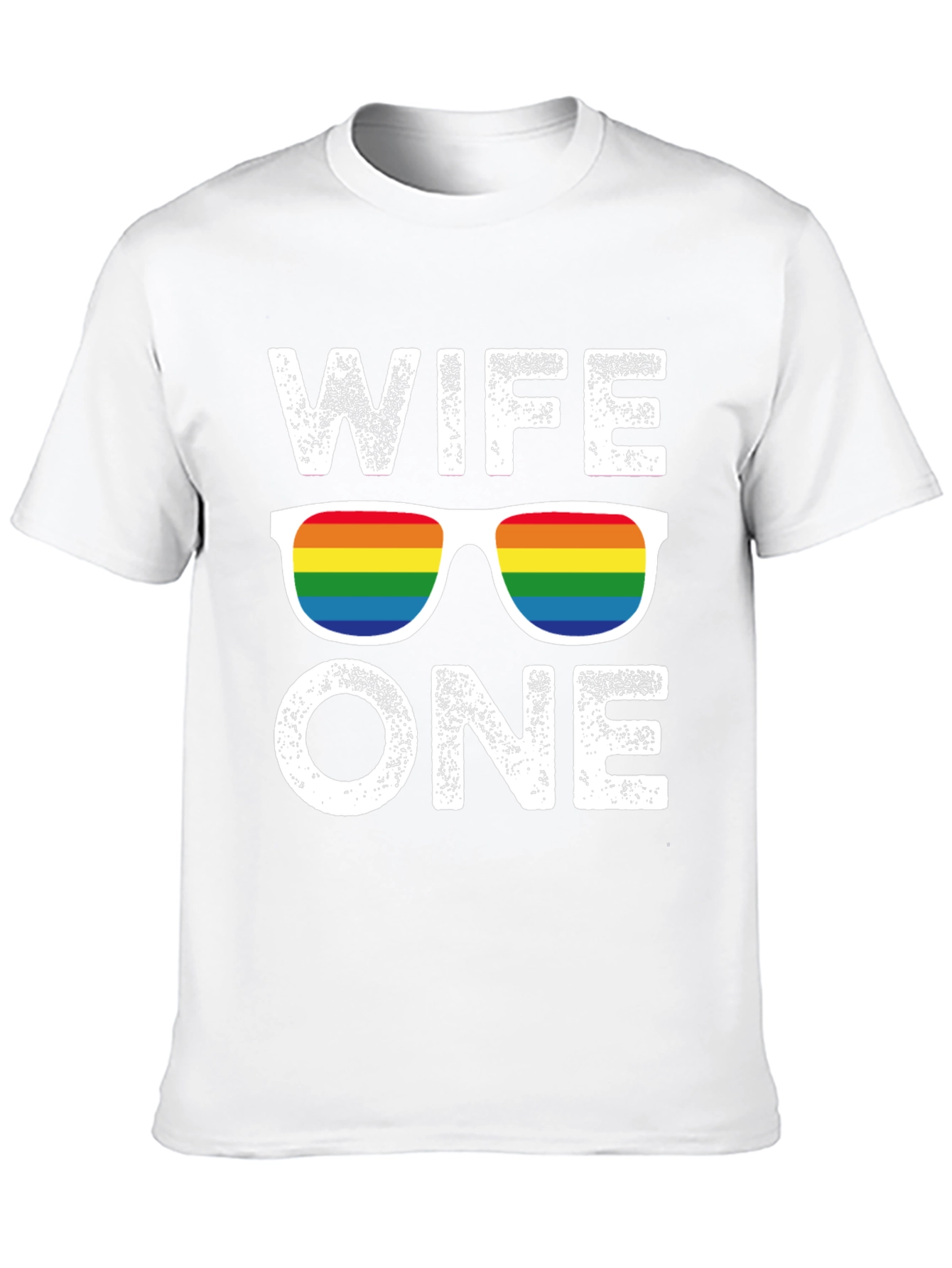 Wife One LGBTQ Rainbow Graphic T-Shirt