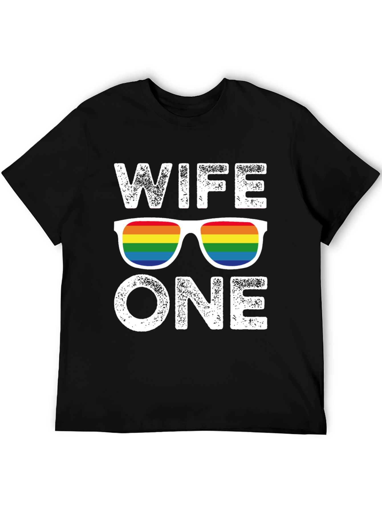 Wife One LGBTQ Rainbow Graphic T-Shirt
